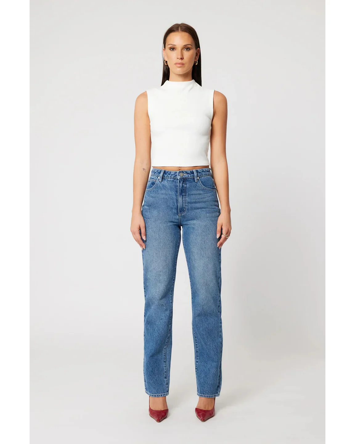 94 Straight Kim Mid Blue Jean