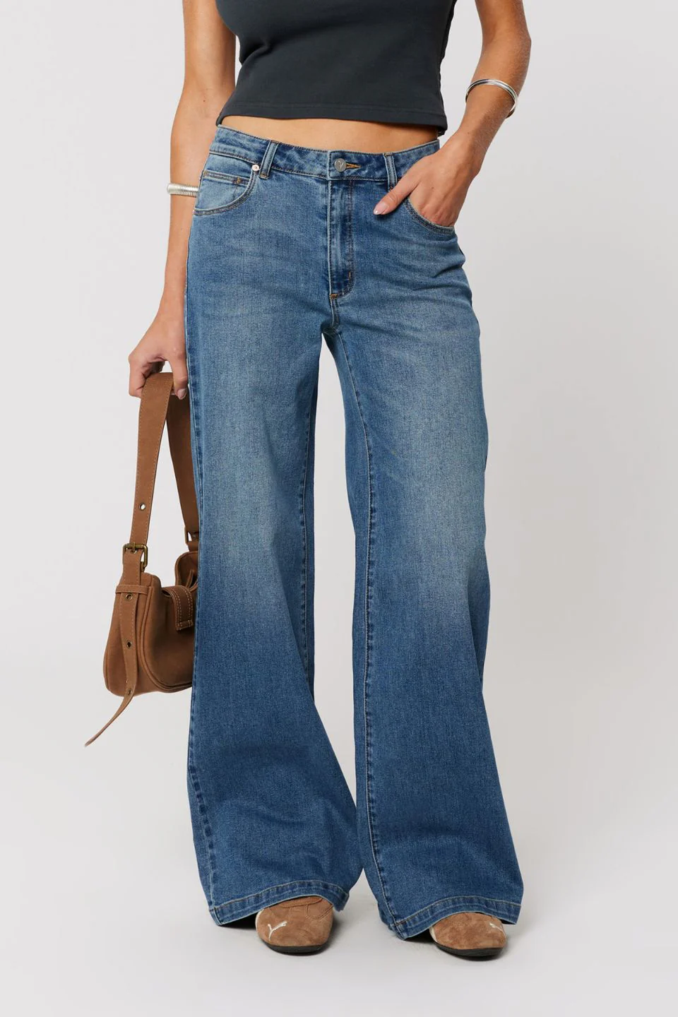 95 Petra Mid Blue Wide Jean - Image 4