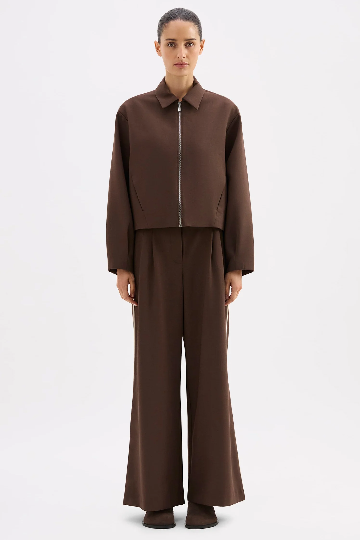 Abigail Walnut Bomber Jacket - Image 3