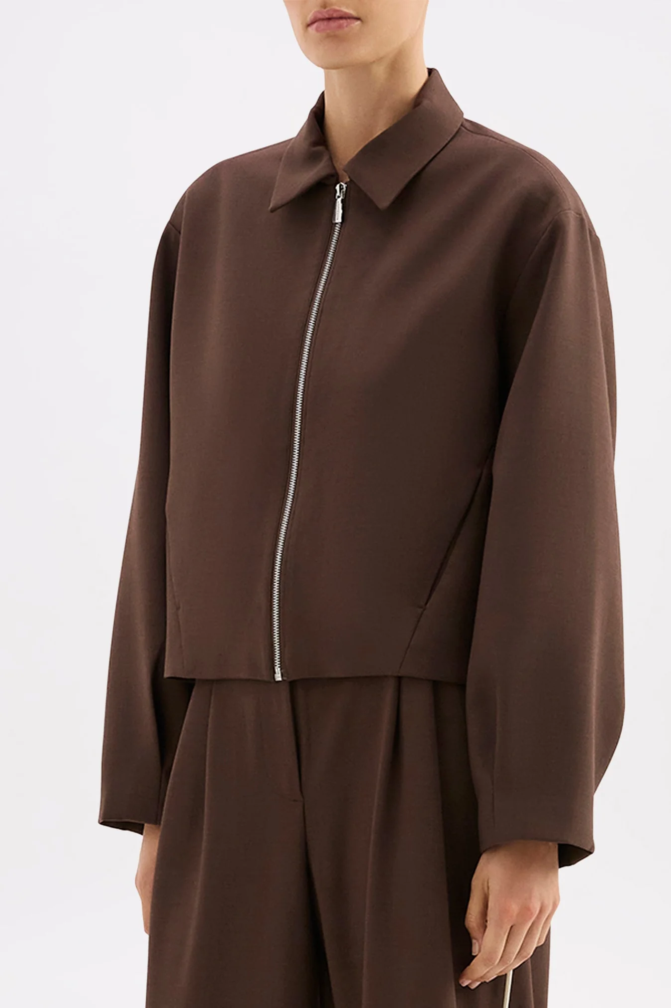 Abigail Walnut Bomber Jacket - Image 4