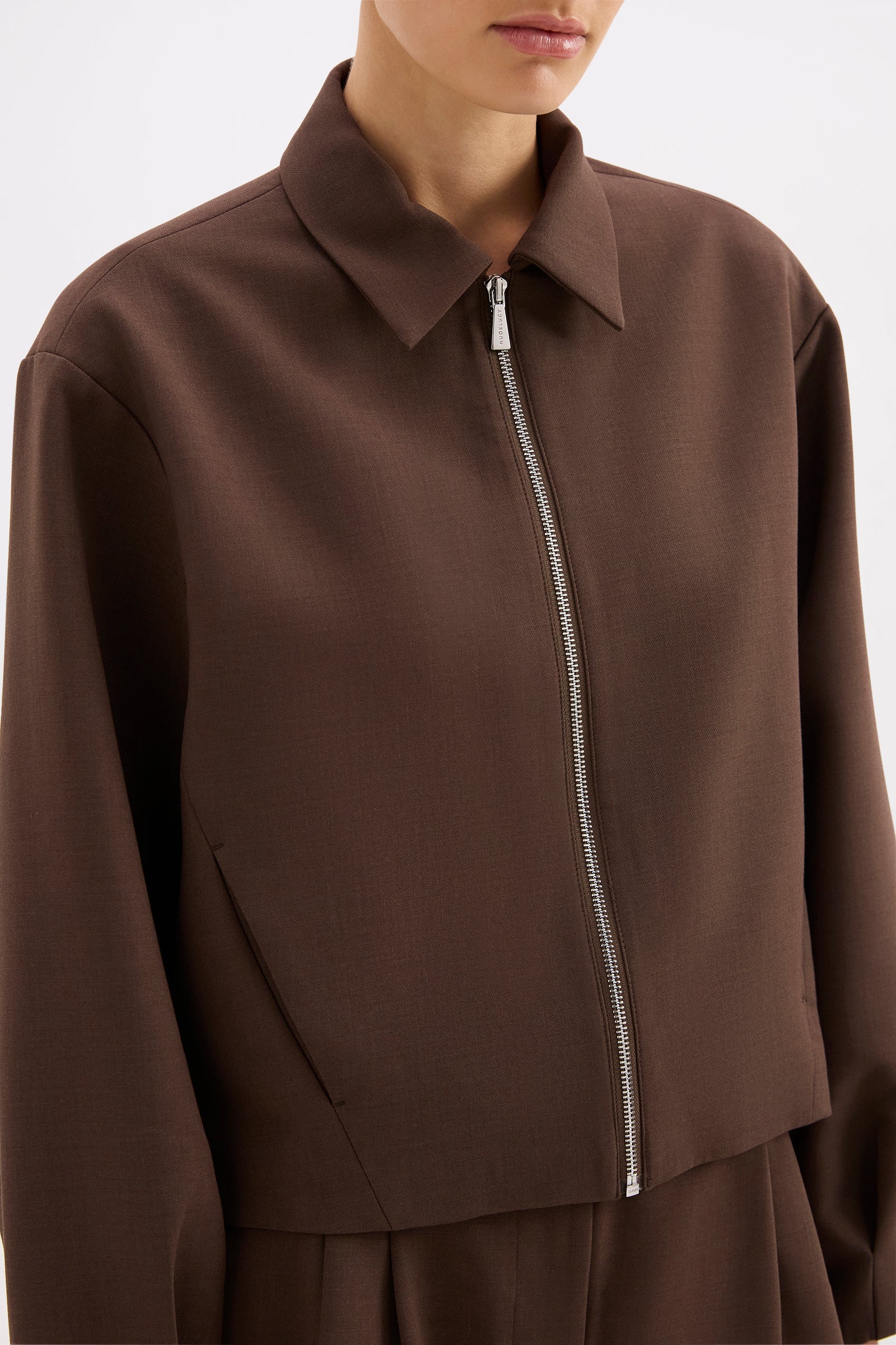 Abigail Walnut Bomber Jacket - Image 5