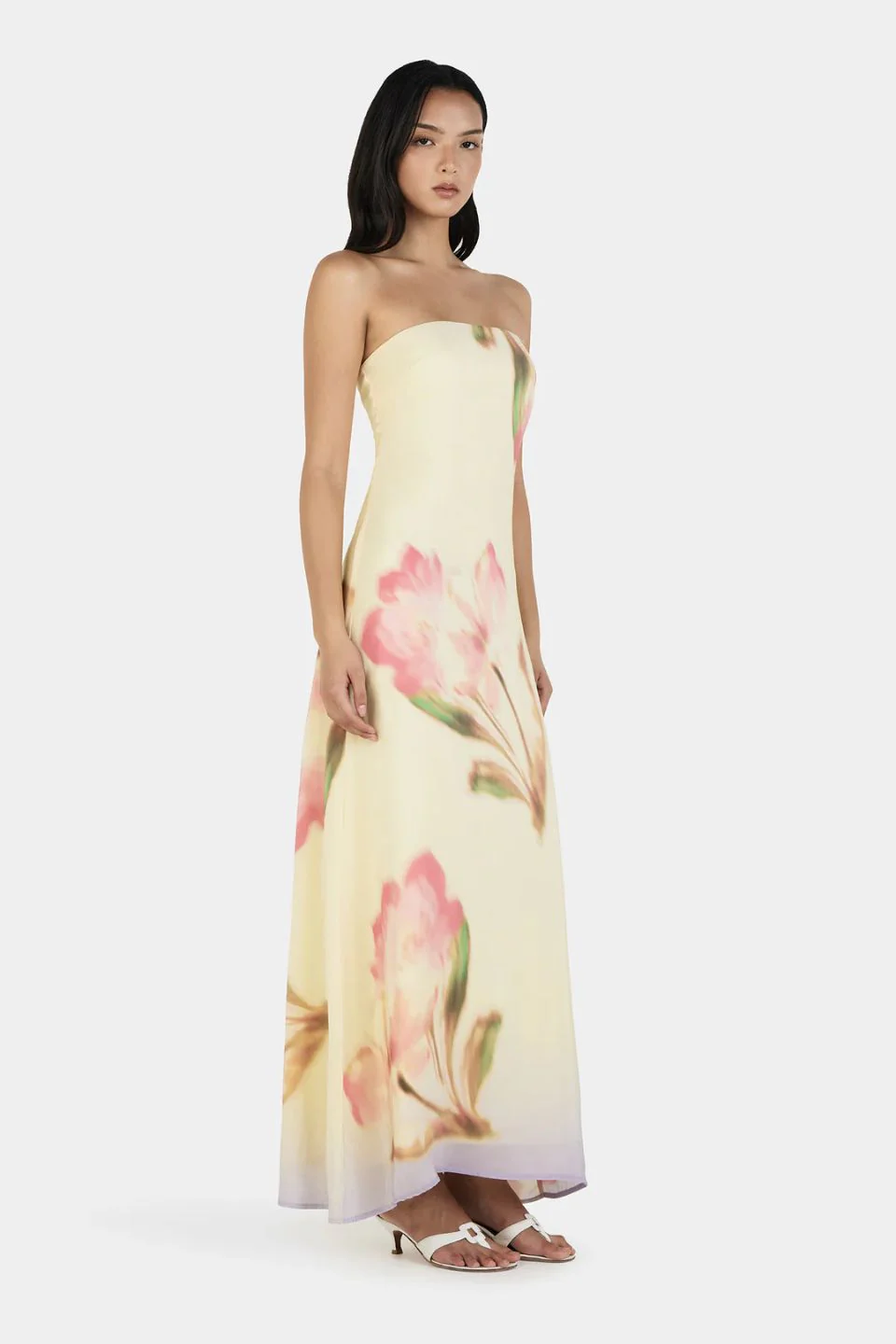 Acacia Golden Drift Floral Print Strapless Maxi Dress - Image 2