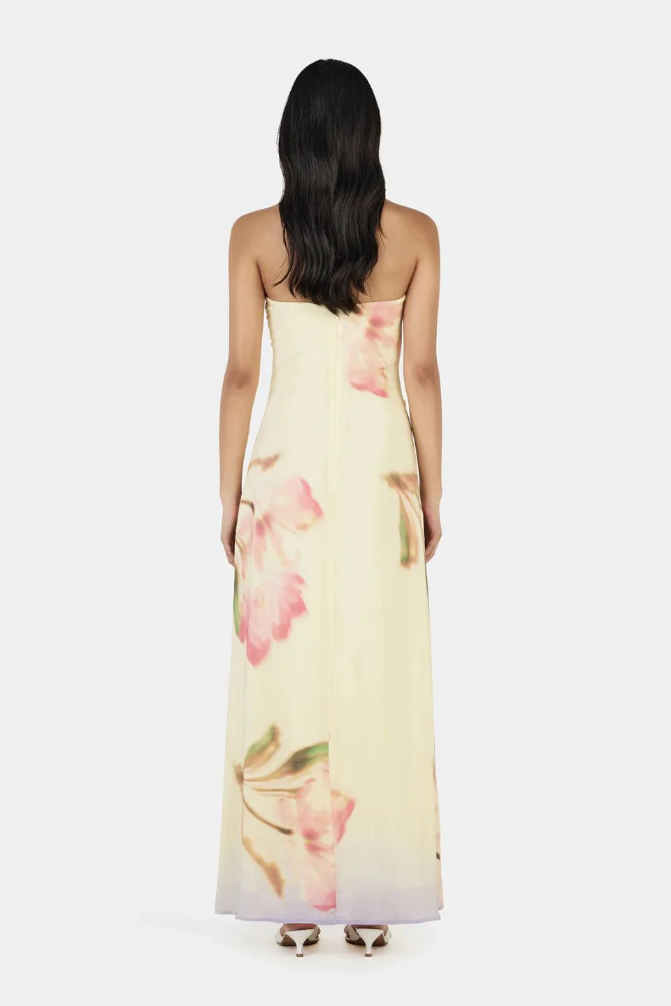 Acacia Golden Drift Floral Print Strapless Maxi Dress - Image 3