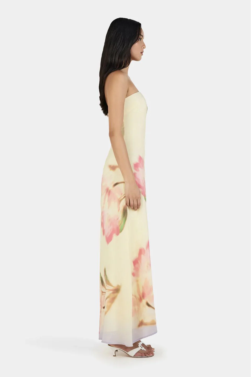 Acacia Golden Drift Floral Print Strapless Maxi Dress - Image 4