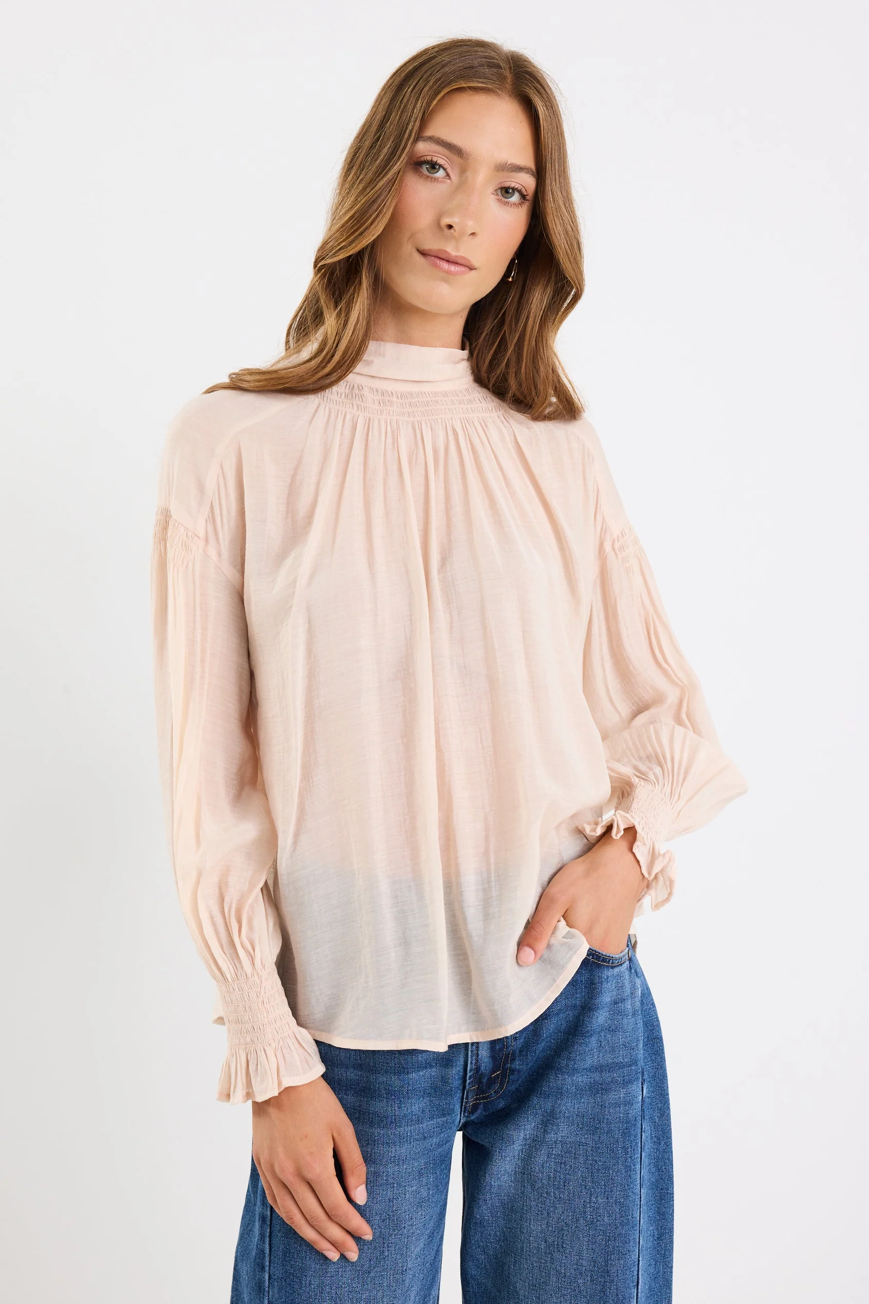 Adapt Vanilla Shirred LS Top - Image 3