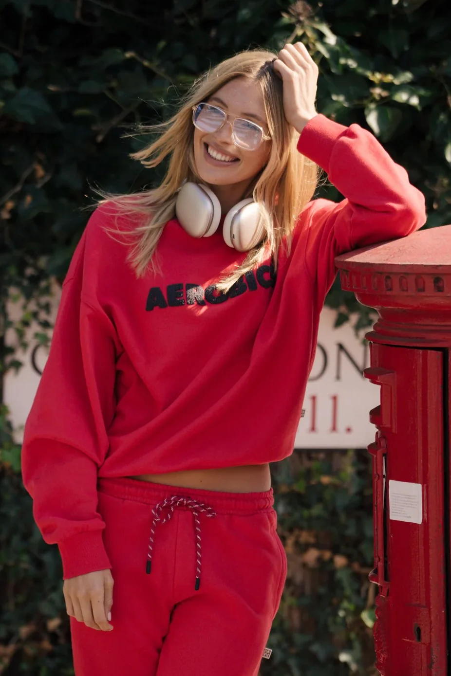 Aerobics Tulip Red Sweatshirt