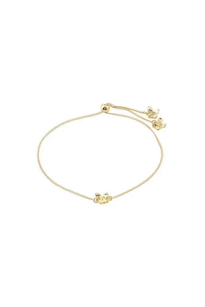 Ajani Flower Gold Adjustable Bracelet - Image 2