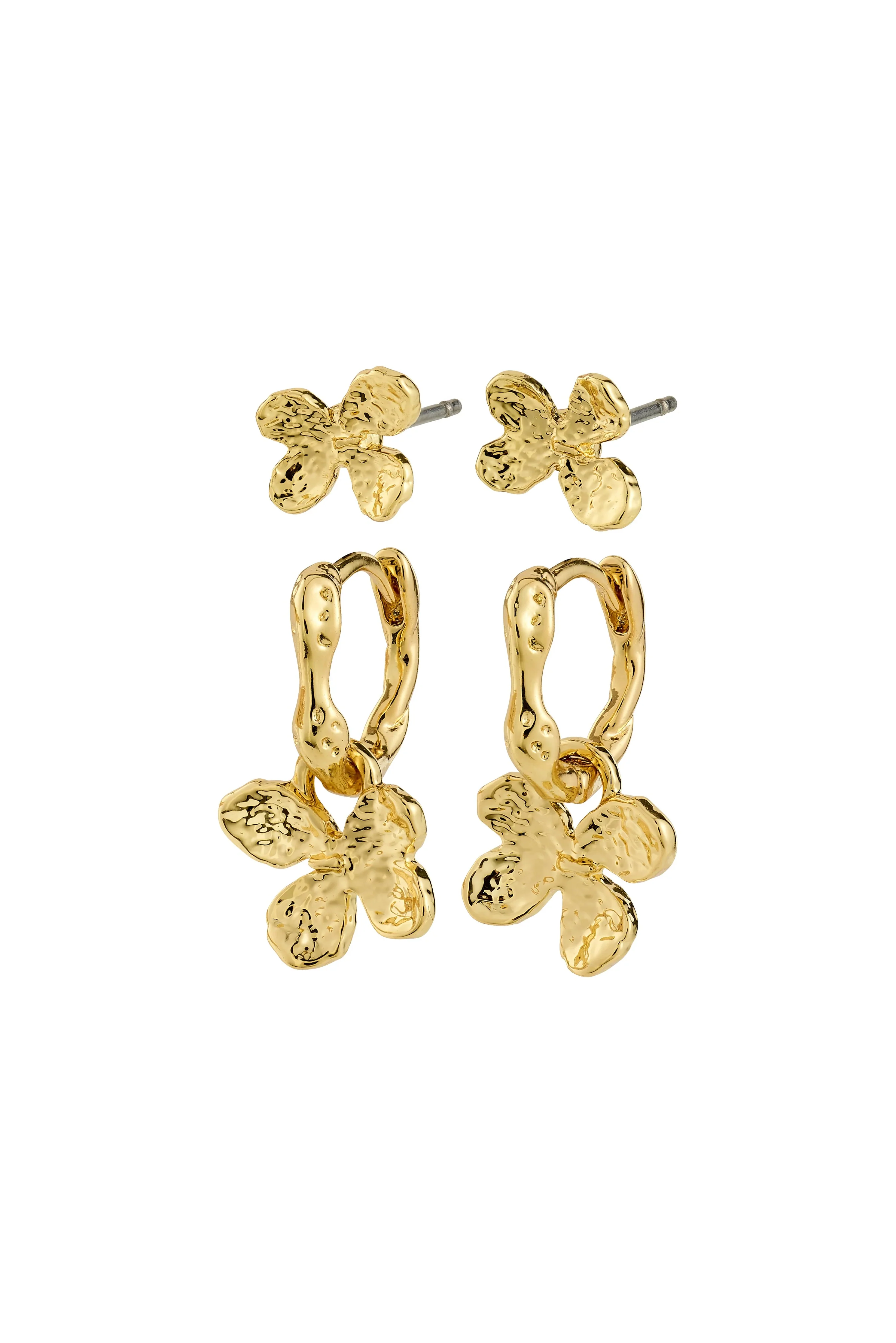 Ajani Gold Flower Set 2 Earring - Image 2