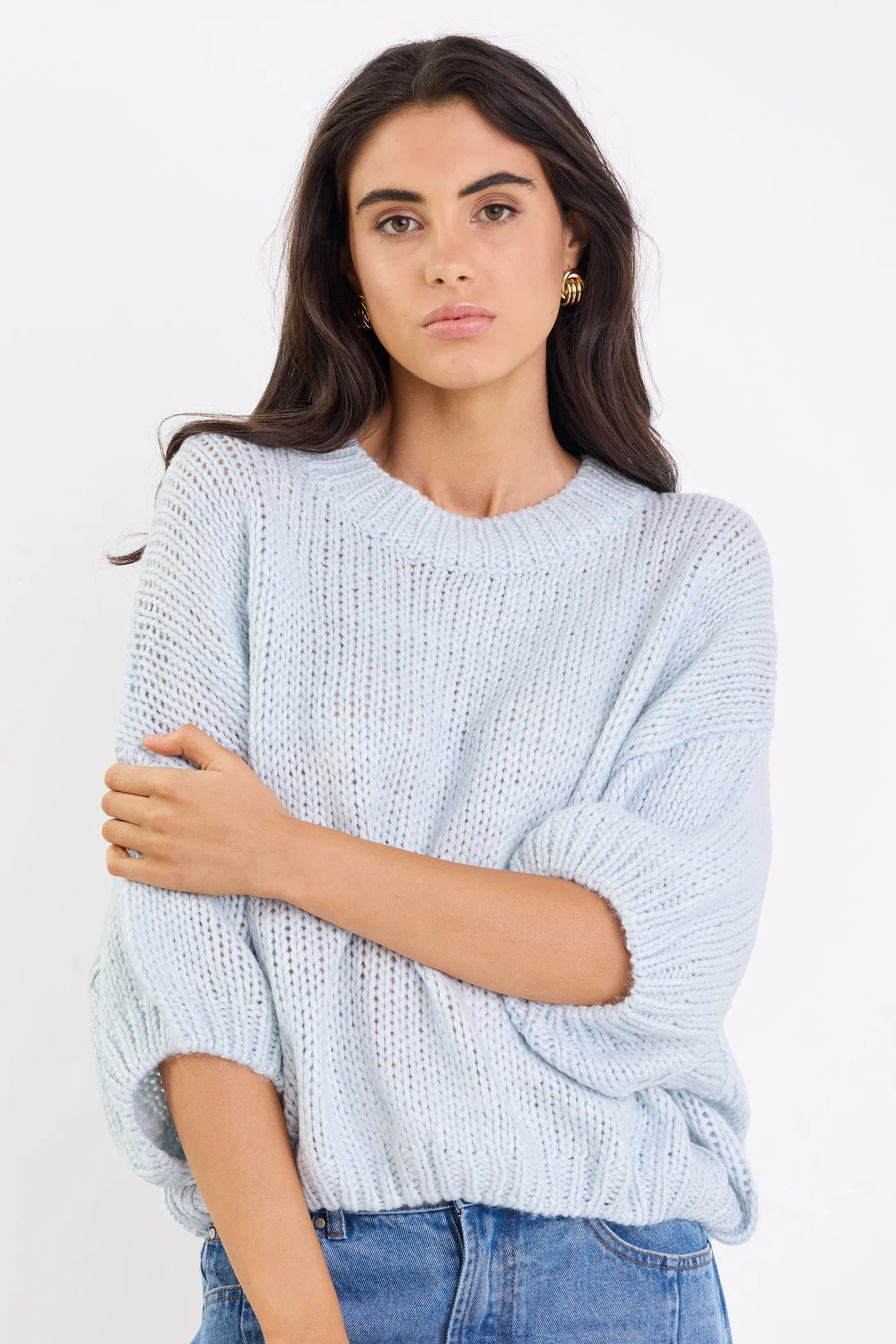 Alora Ice Wool Blend SS Knit Top