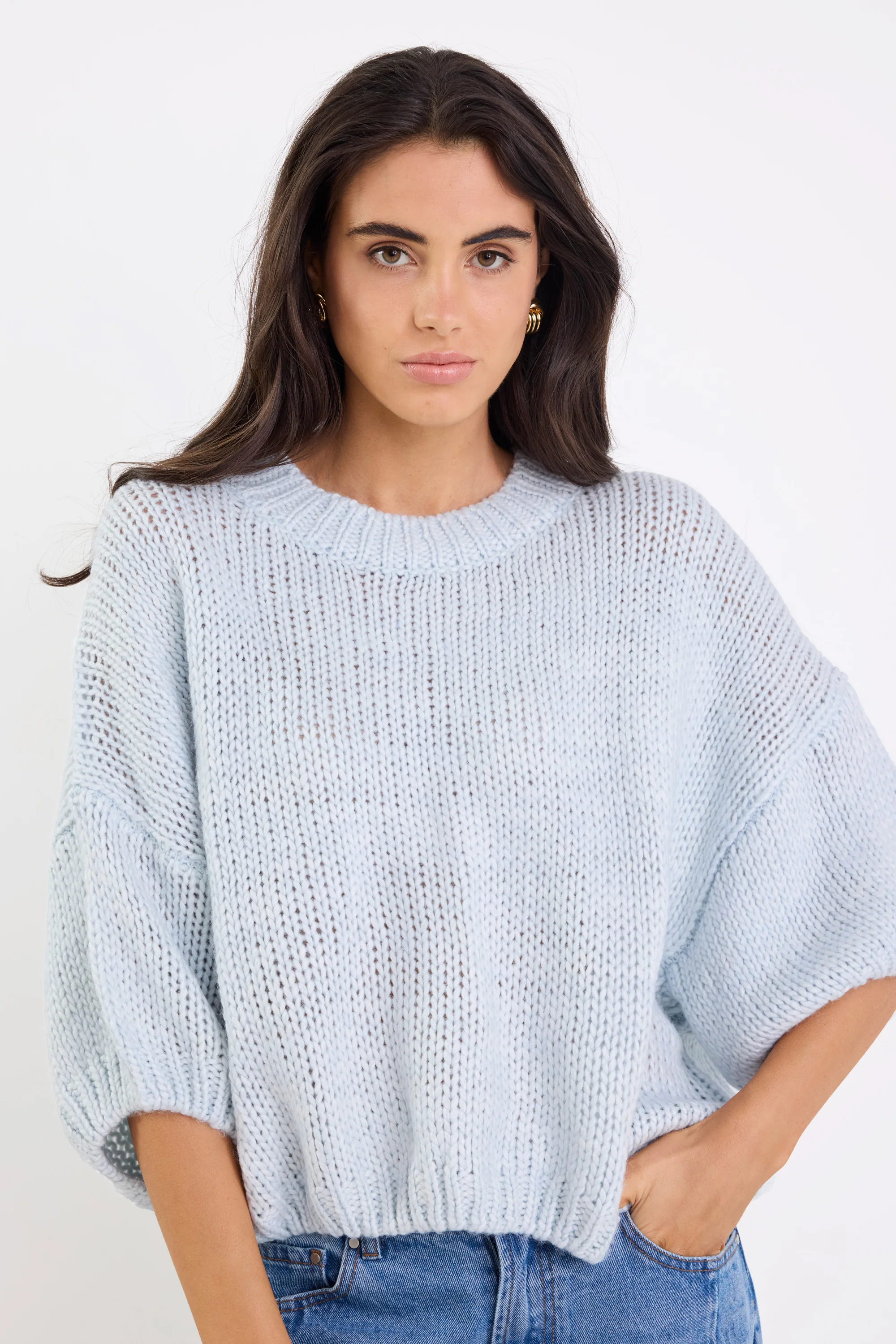 Alora Ice Wool Blend SS Knit Top - Image 3