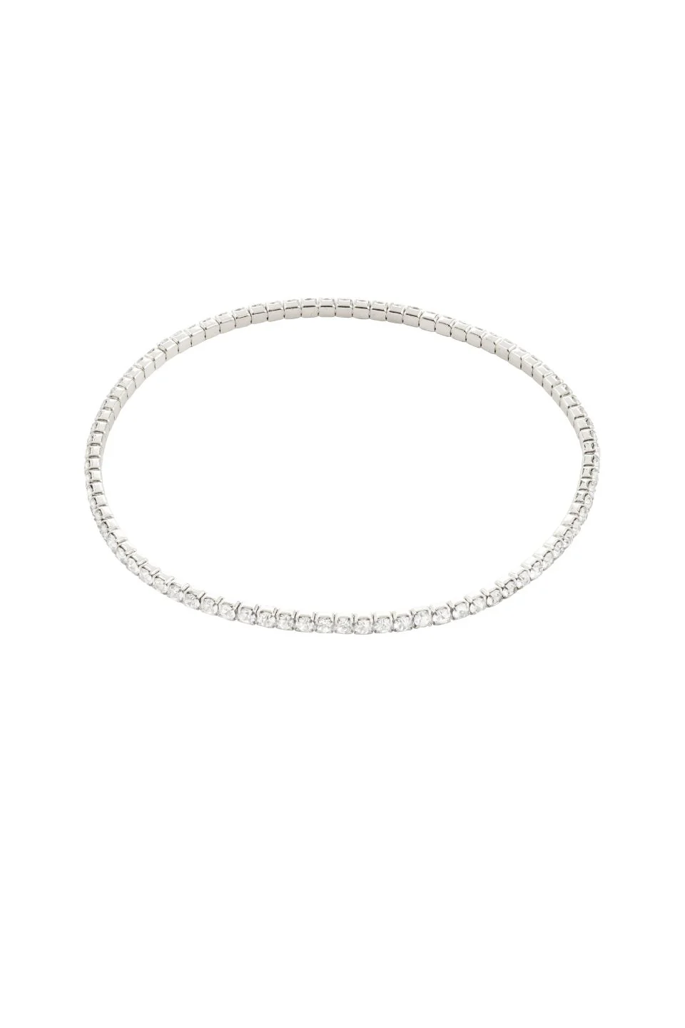 Arash Silver Plated Crystal Stretchy Bracelet - Image 2