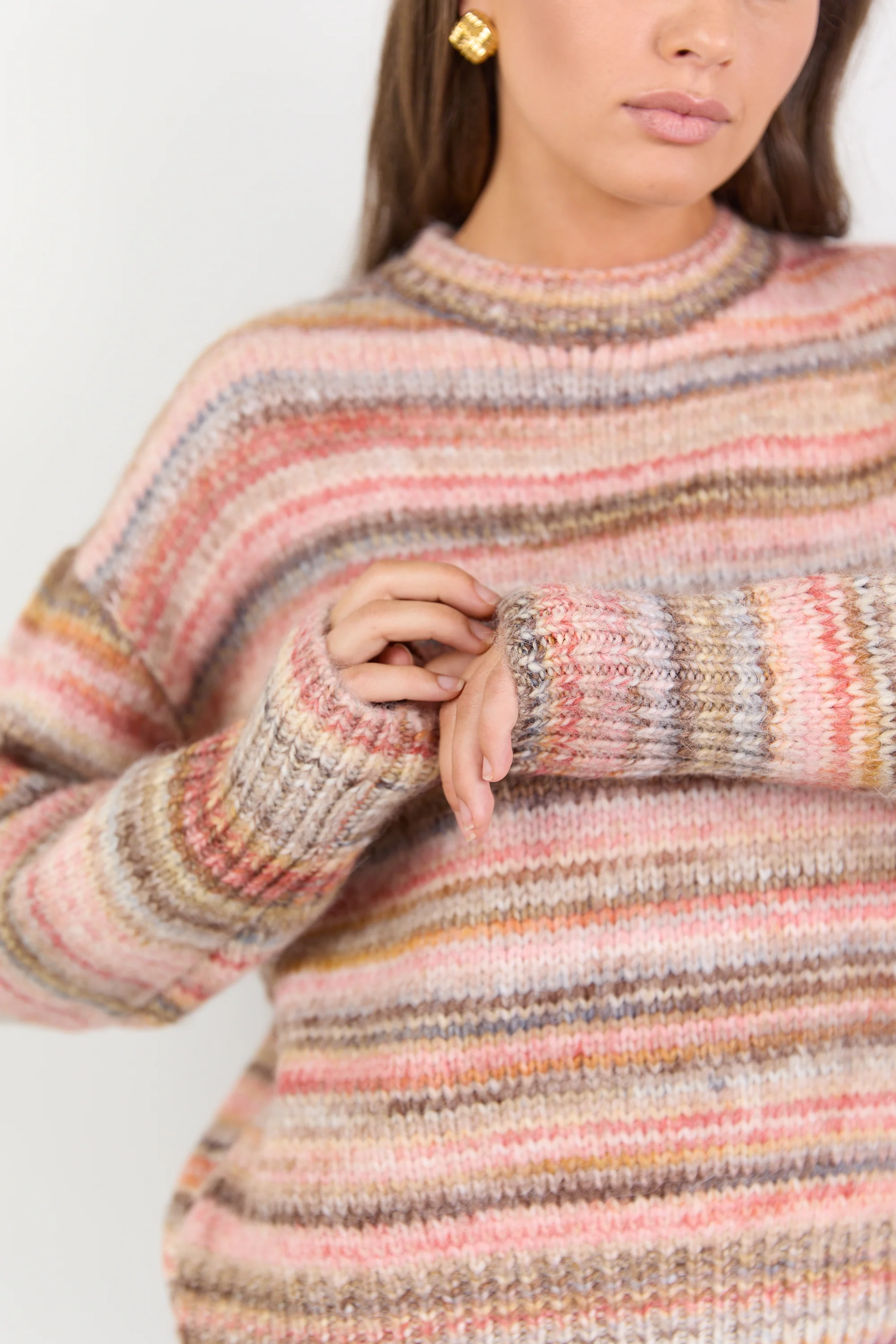 Arbitrary Rose Multi Space Dye Crewneck Jumper - Image 7