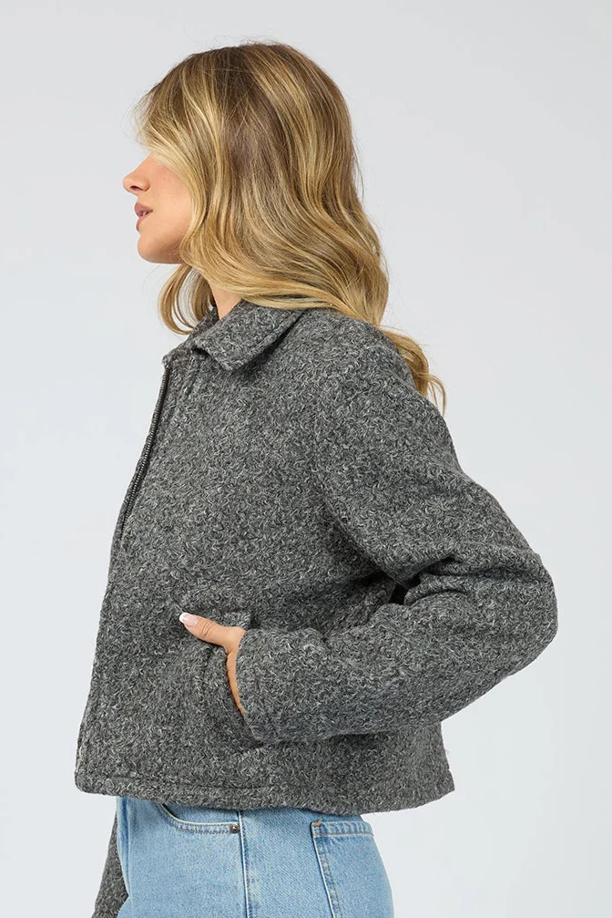 Ariana Grey Marle Boucle Jacket - Image 3