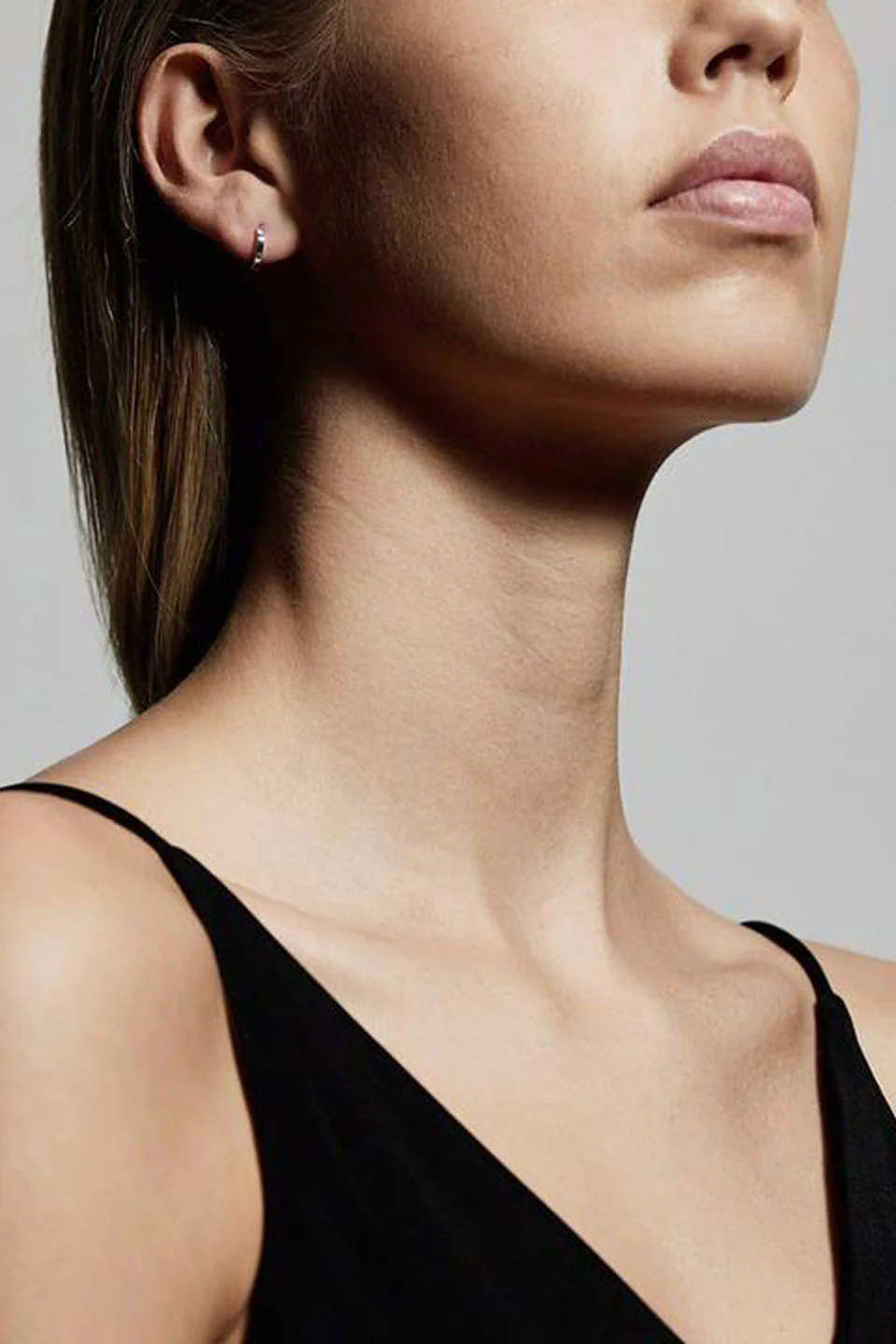 Arnelle Mini Silver Plated Hoop Huggy Earrings - Image 2