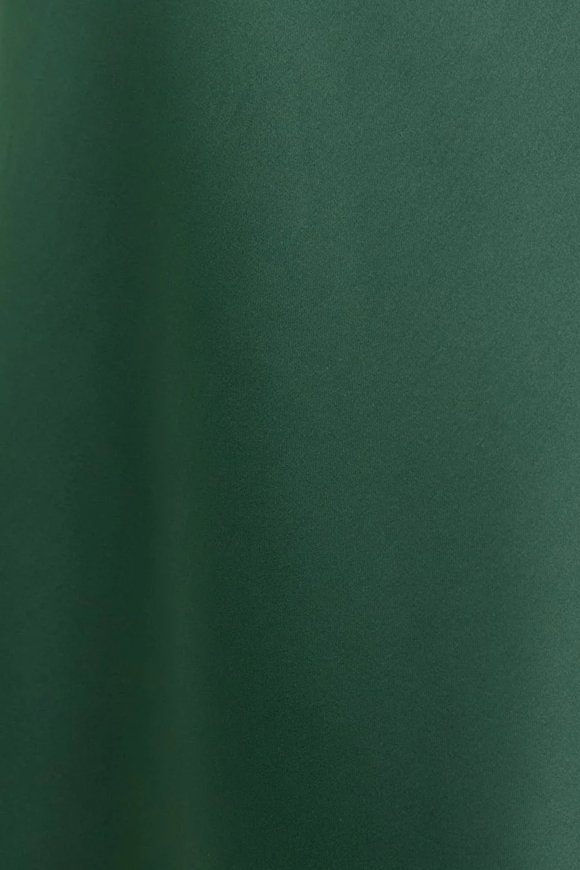 Aura Forest Satin Puff Short Sleeve Bias Midi Dress - Image 6