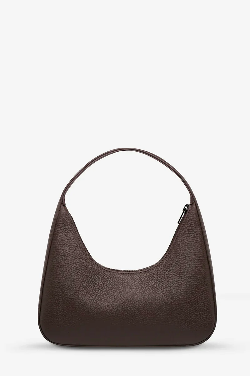 Aurora Cocoa Leather Structured Shoulder Bag - Image 2