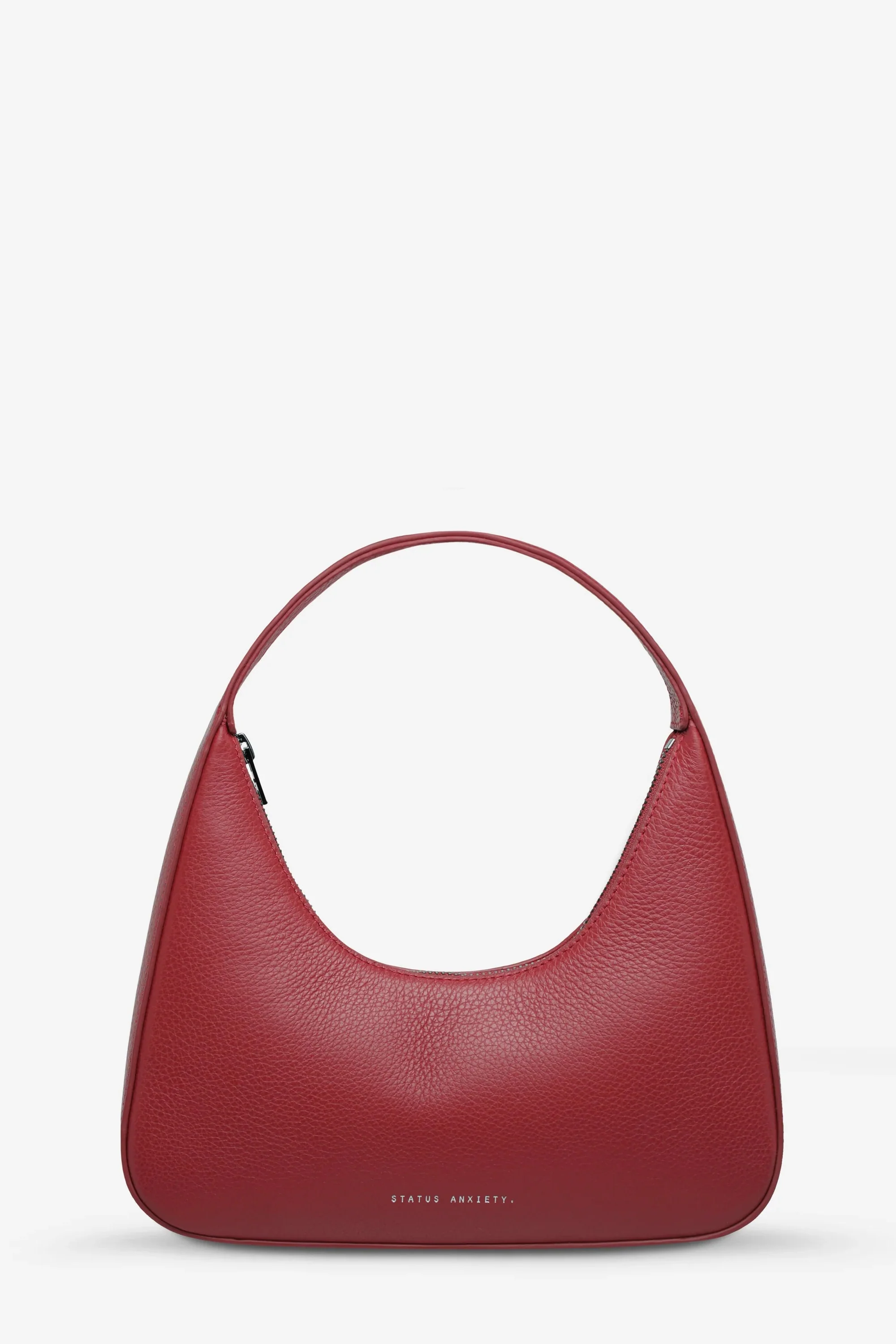 Aurora Rouge Leather Structured Shoulder Bag - Image 2