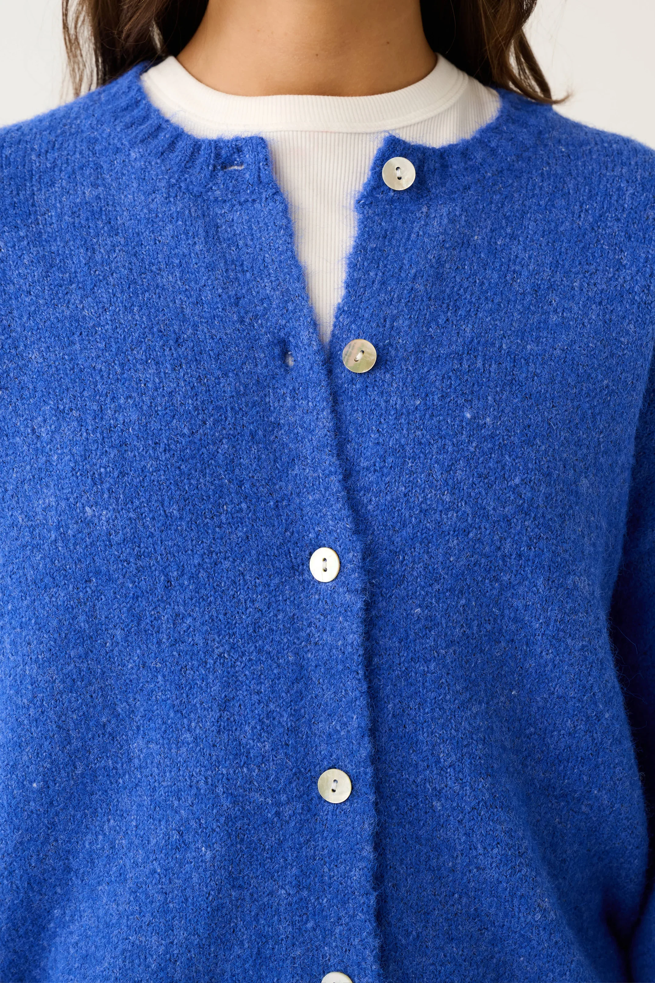 Aurora Cobalt Wool Blend Cardi - Image 4