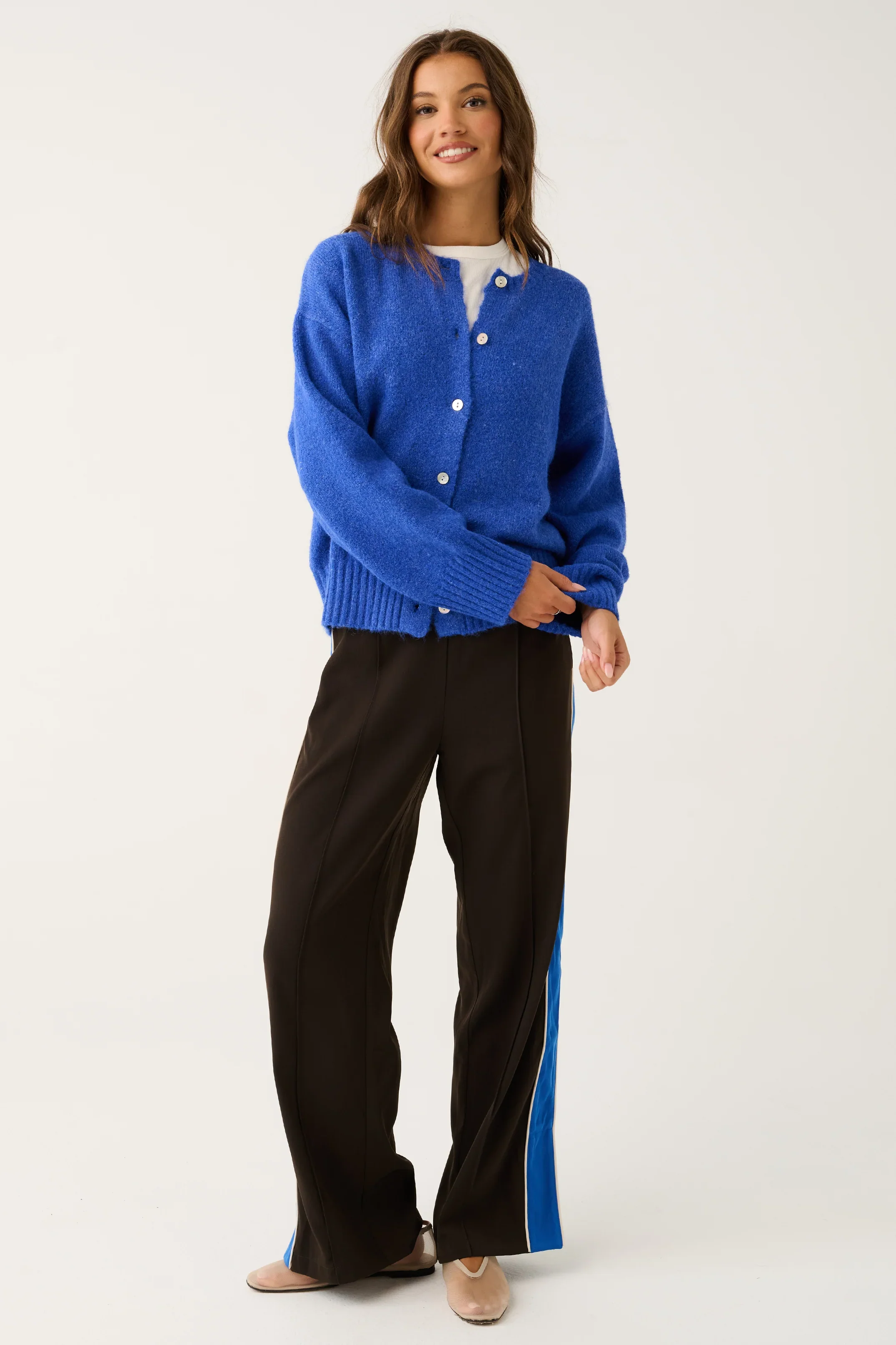 Aurora Cobalt Wool Blend Cardi - Image 5