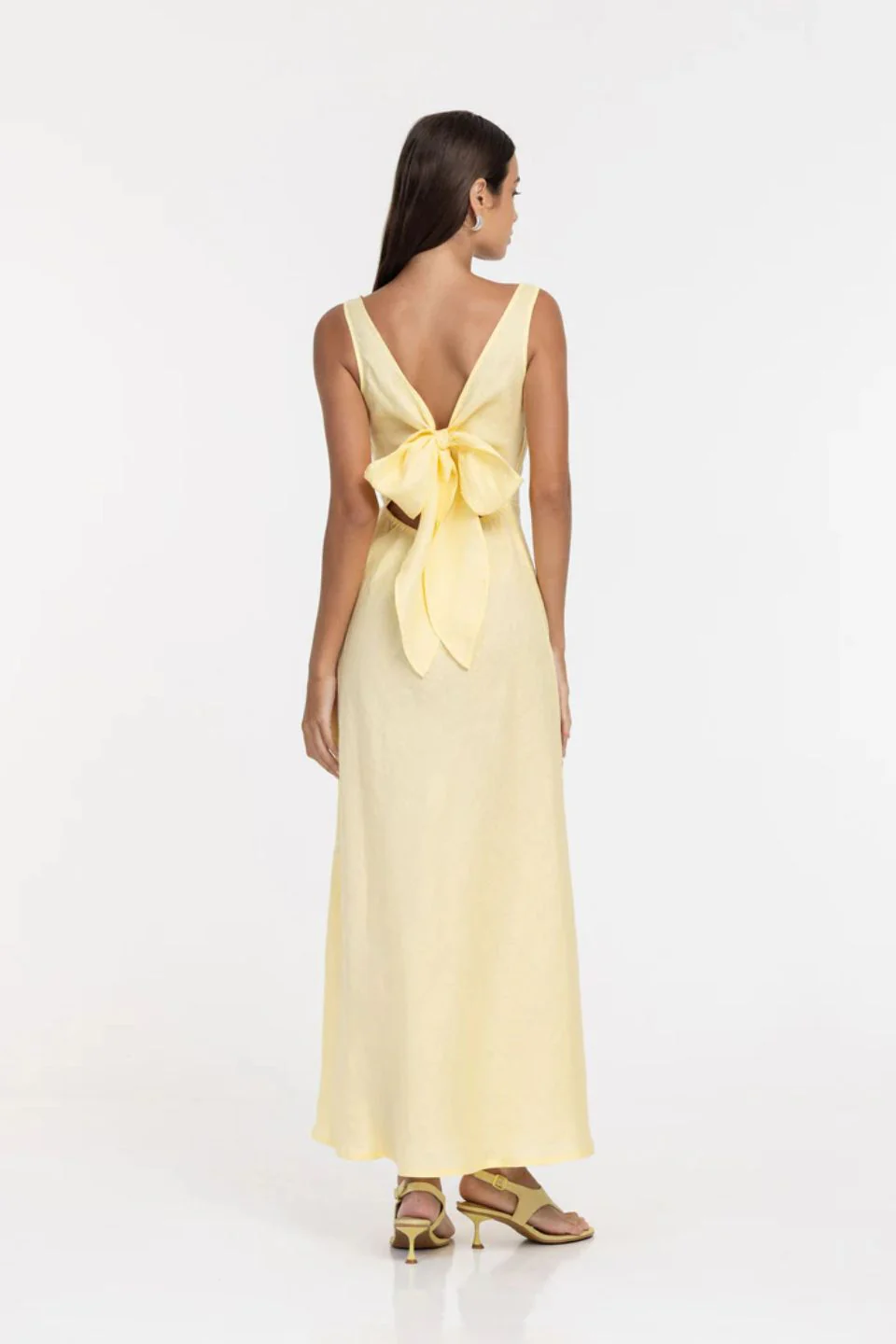 A Walk To Remember Sunlit Yellow Sleeveless Maxi Dress - Image 3