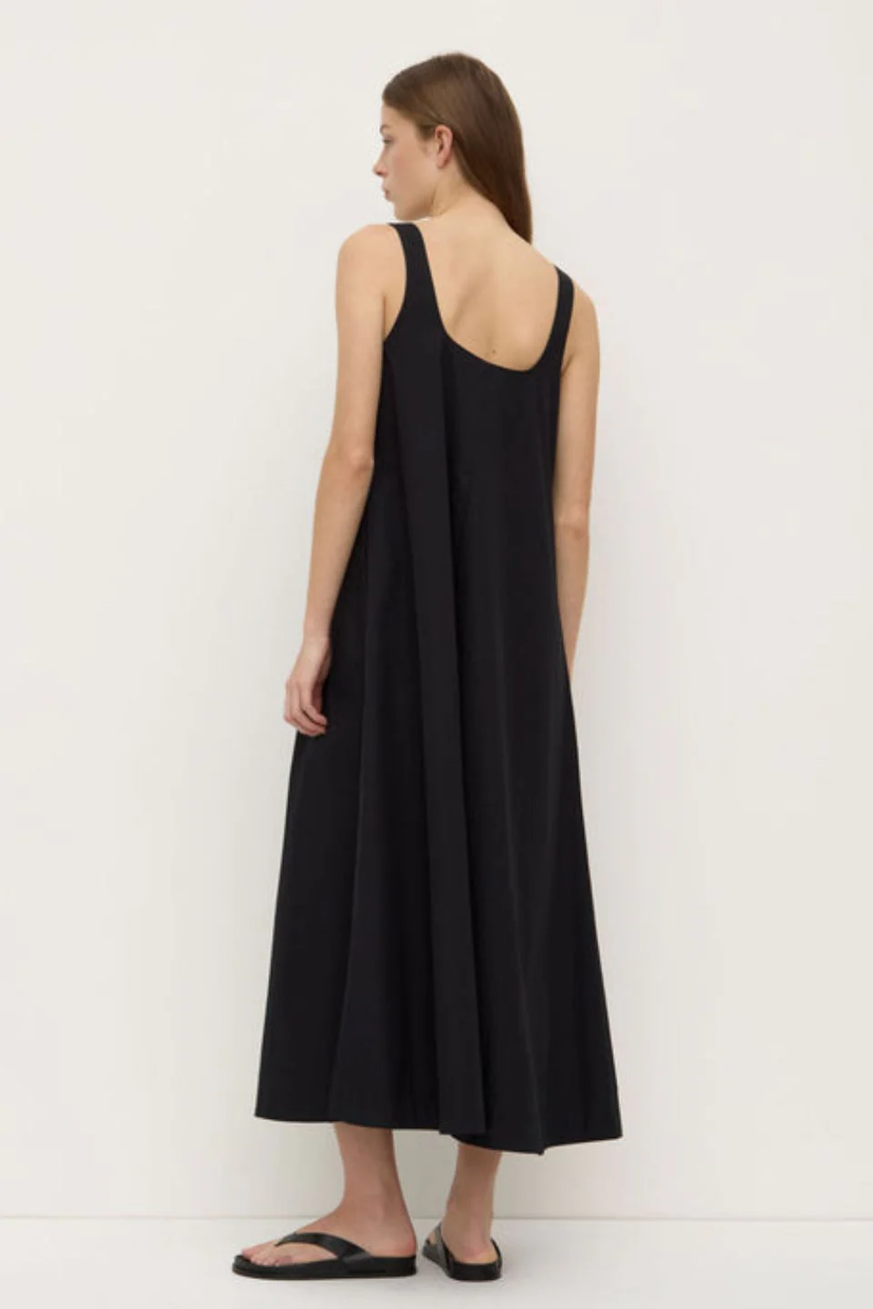 Becca Black Cotton Sleeveless Maxi Dress - Image 4