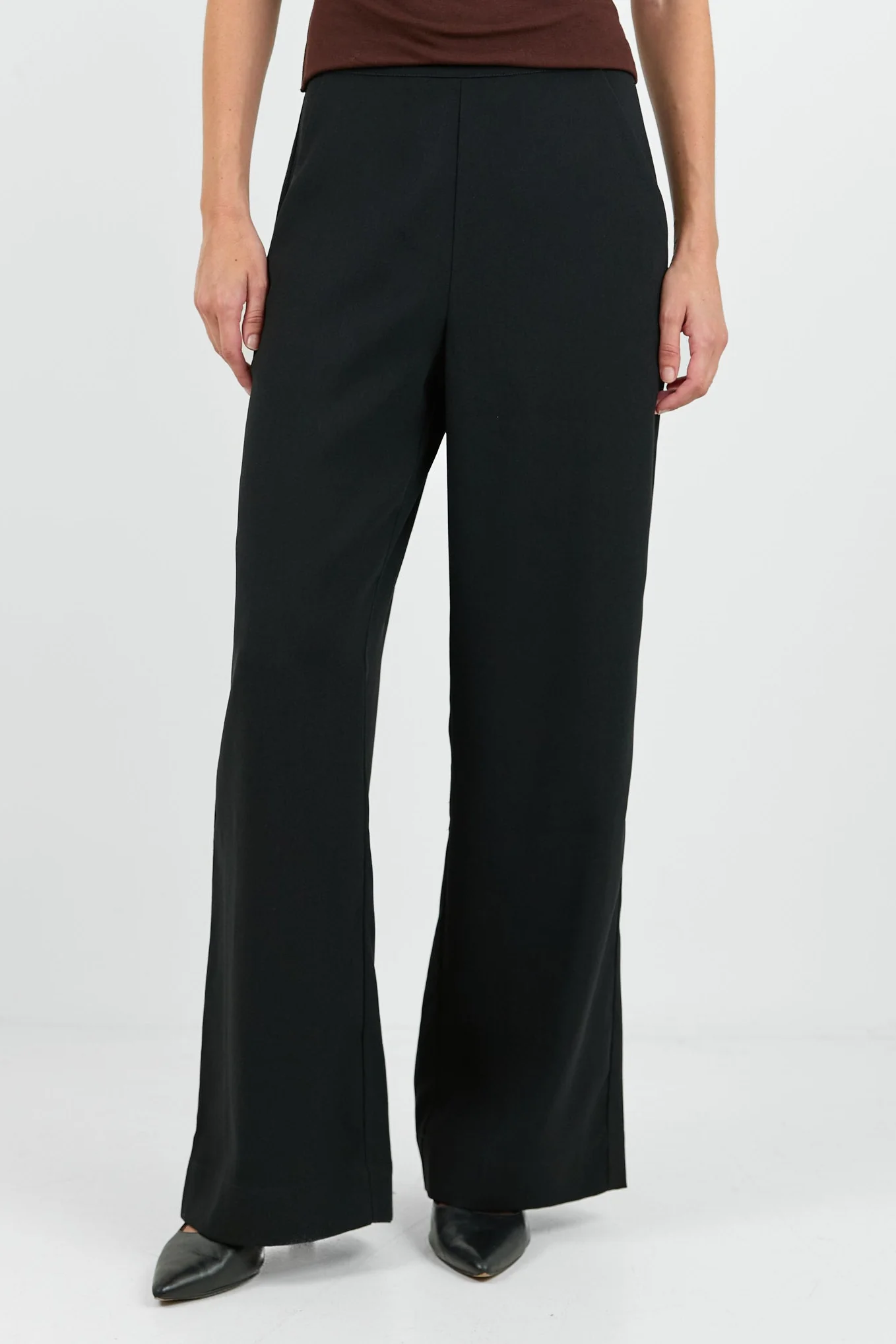 Best Life Black Soft Crepe Wide Leg Pant - Image 2
