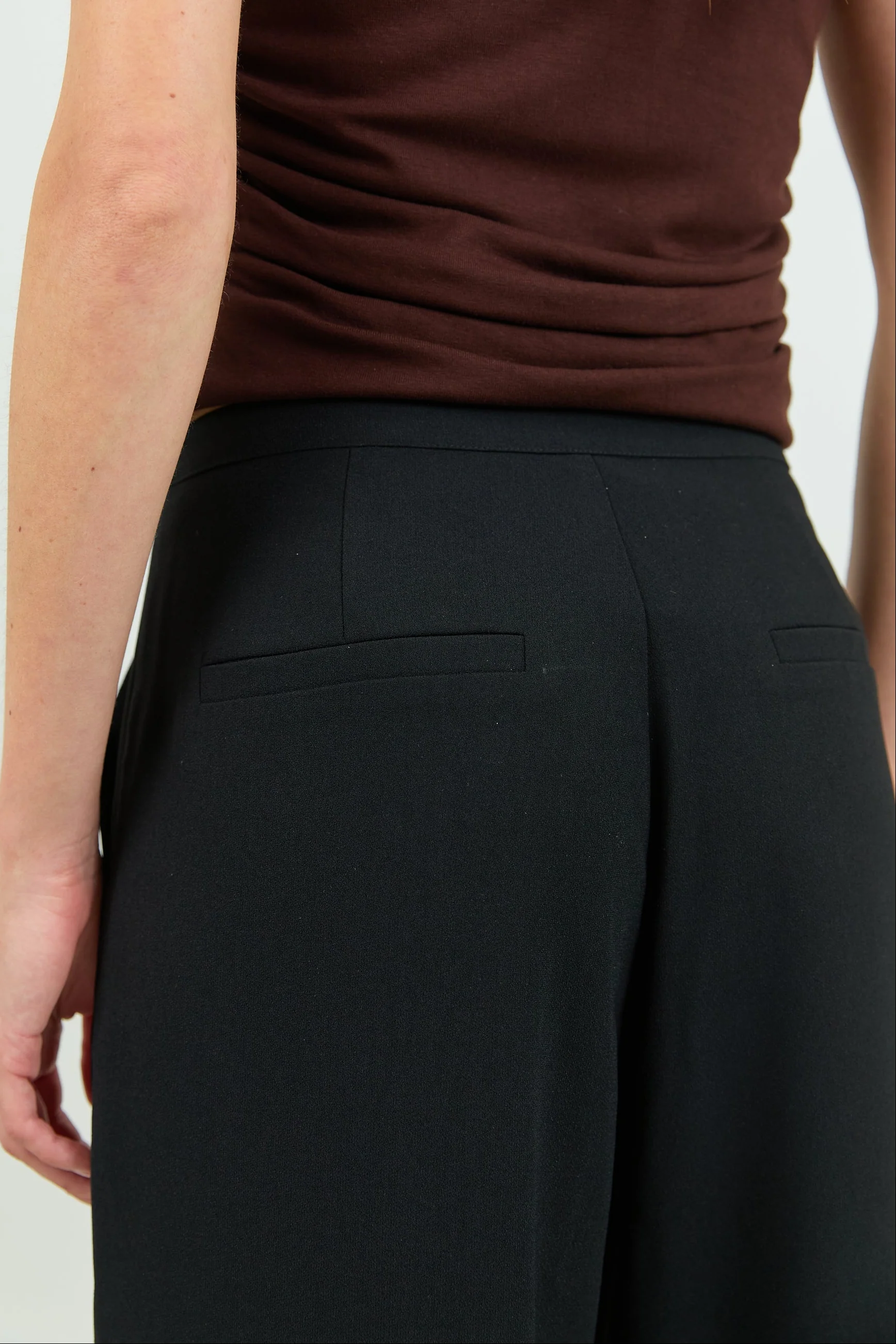 Best Life Black Soft Crepe Wide Leg Pant - Image 4