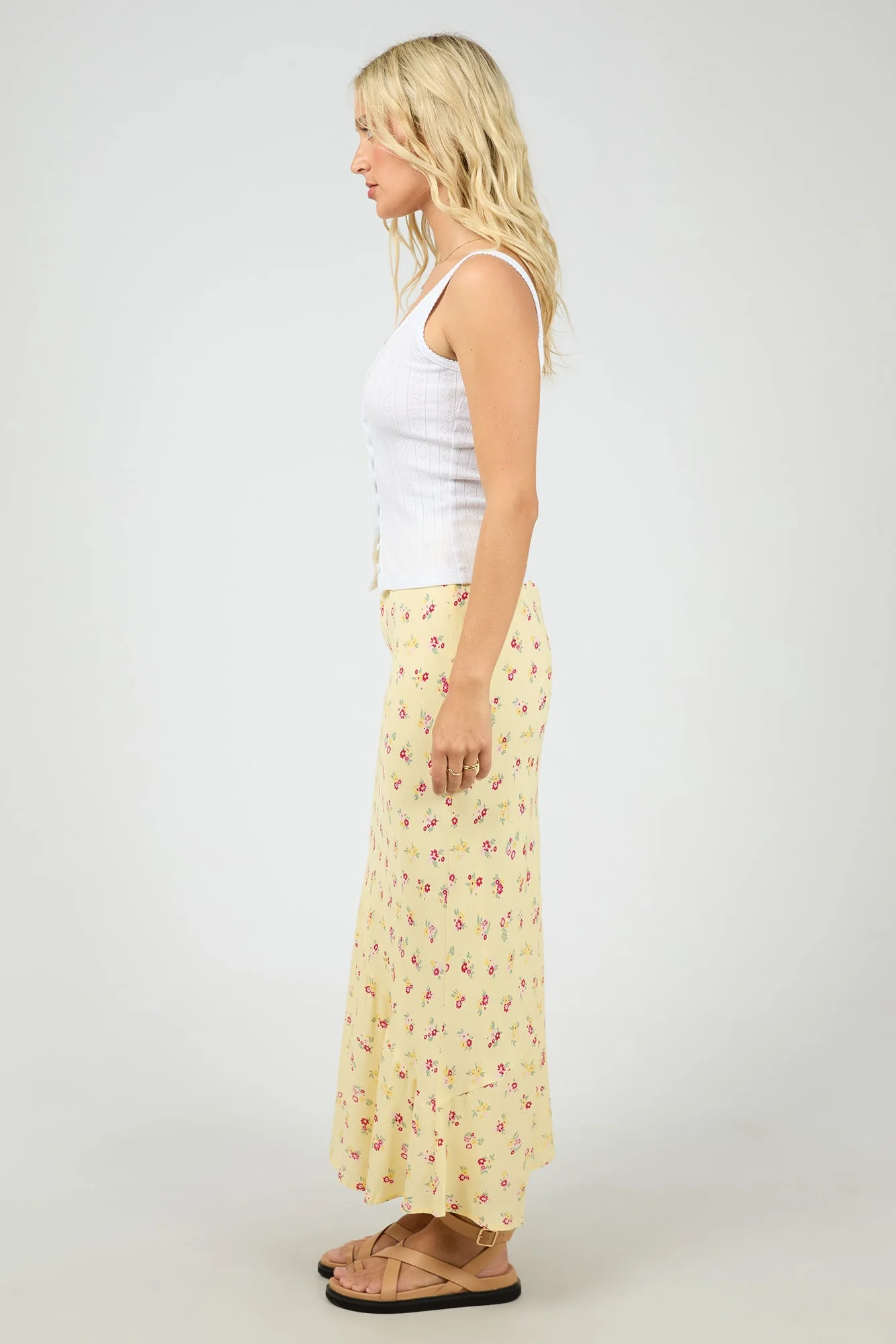 Birdie Yellow Floral Maxi Skirt - Image 2