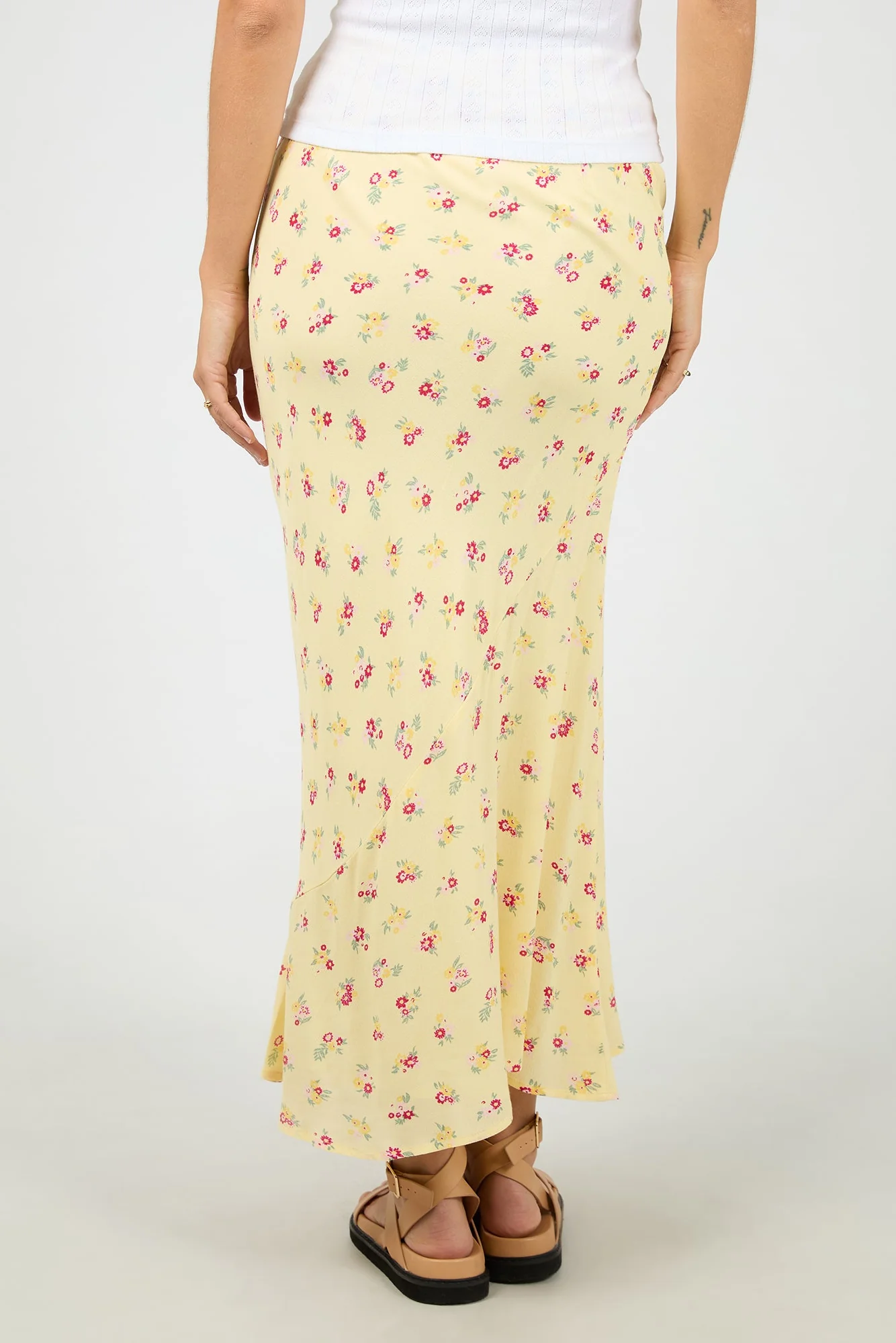 Birdie Yellow Floral Maxi Skirt - Image 4