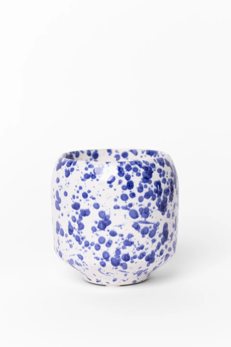 Blue Splash Glazed Ceramic Soy Wax Candle - Image 2