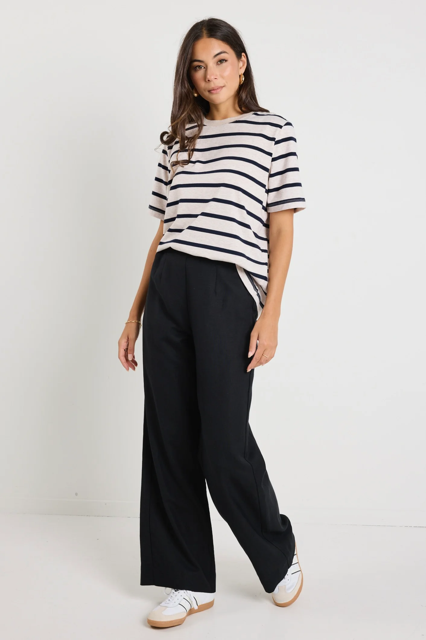 Boulevard Black Linen Viscose Wide Leg Pants - Image 5