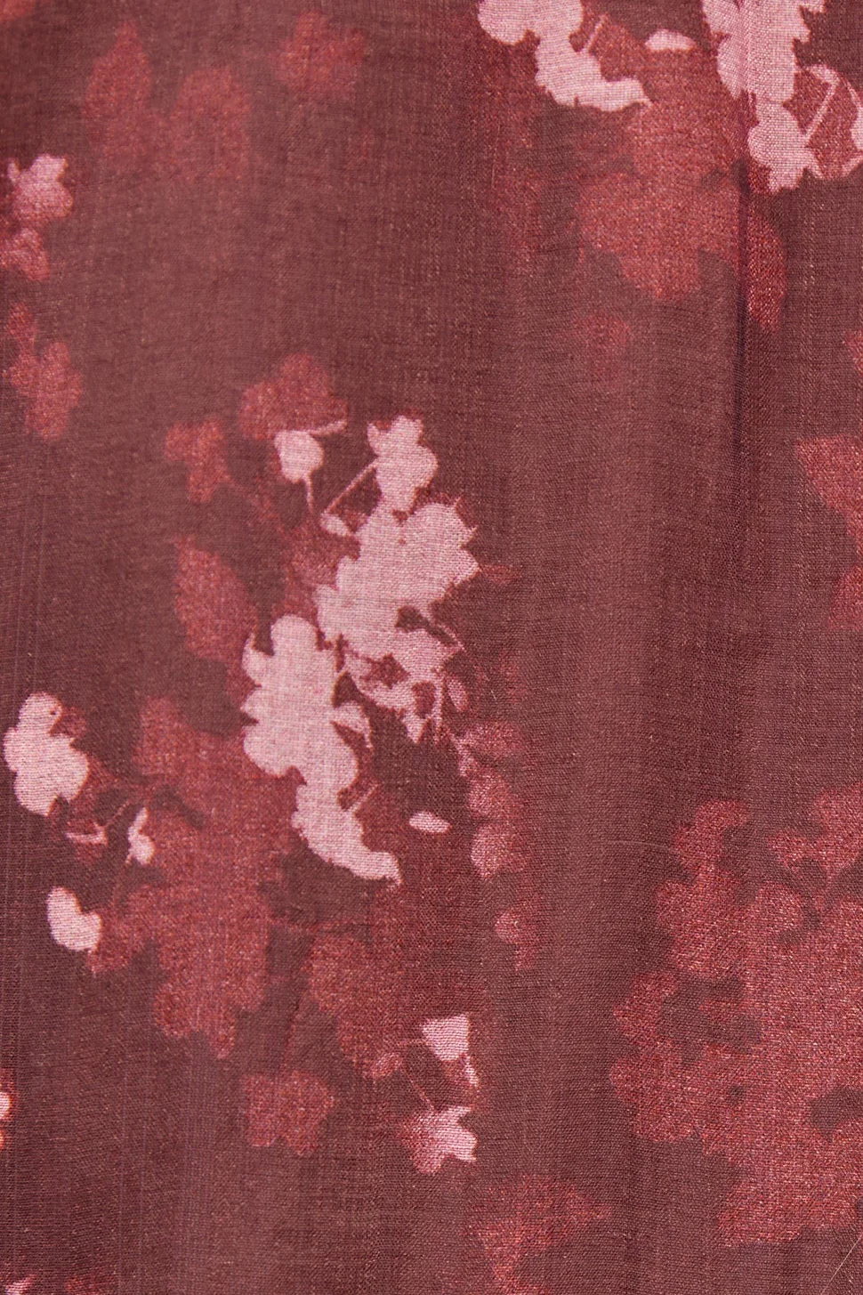 Candid Plum Smudge Floral Frill Sleeve Crew Neck Top - Image 7
