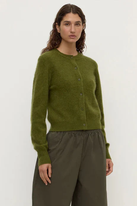 Carina Grove Green Merino Wool Cardigan