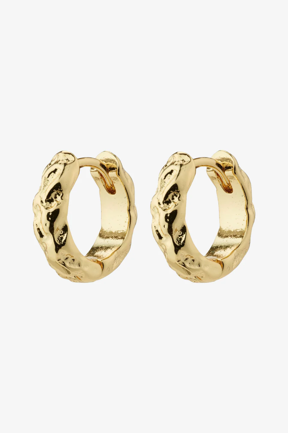 Carla Recycled Gold Plated EOL Huggie Hoop Earrings