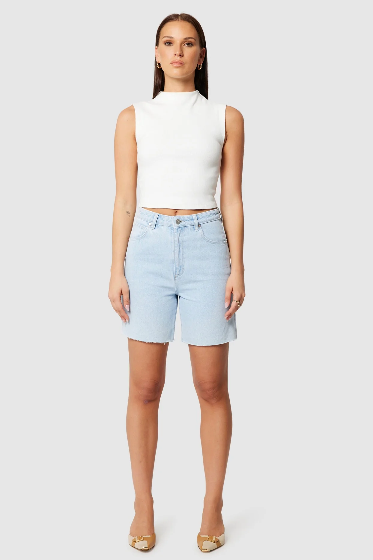 Carrie Kate Light Blue Denim Short - Image 2