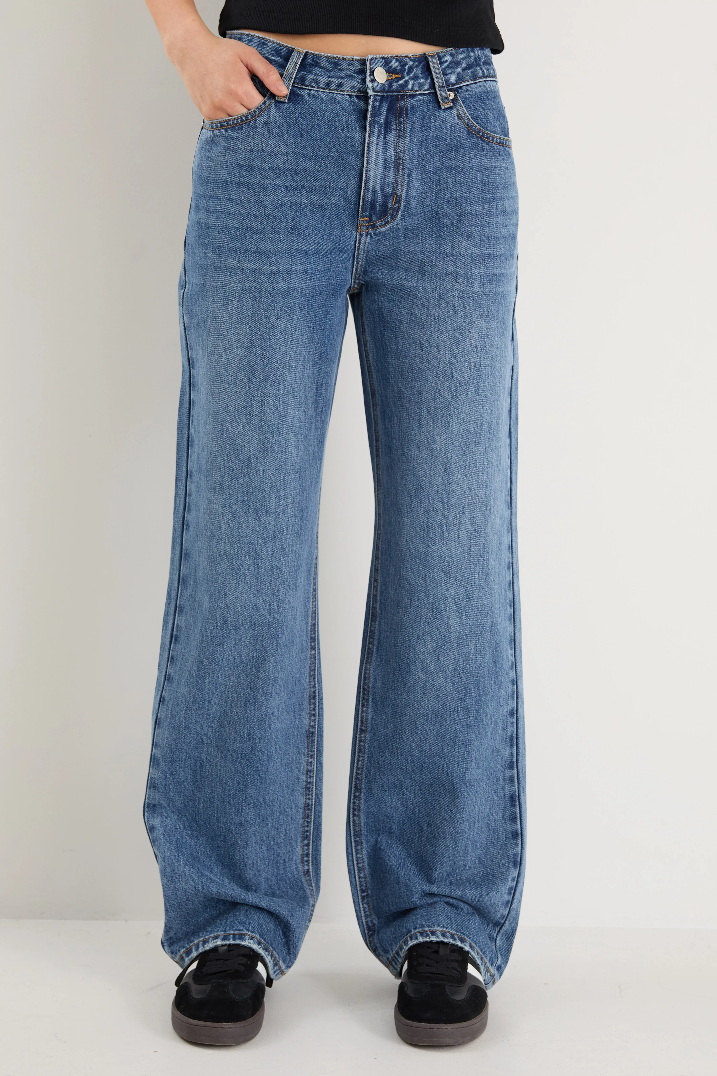 Cedar Storm Blue Mid Rise Relaxed Jean - Image 2
