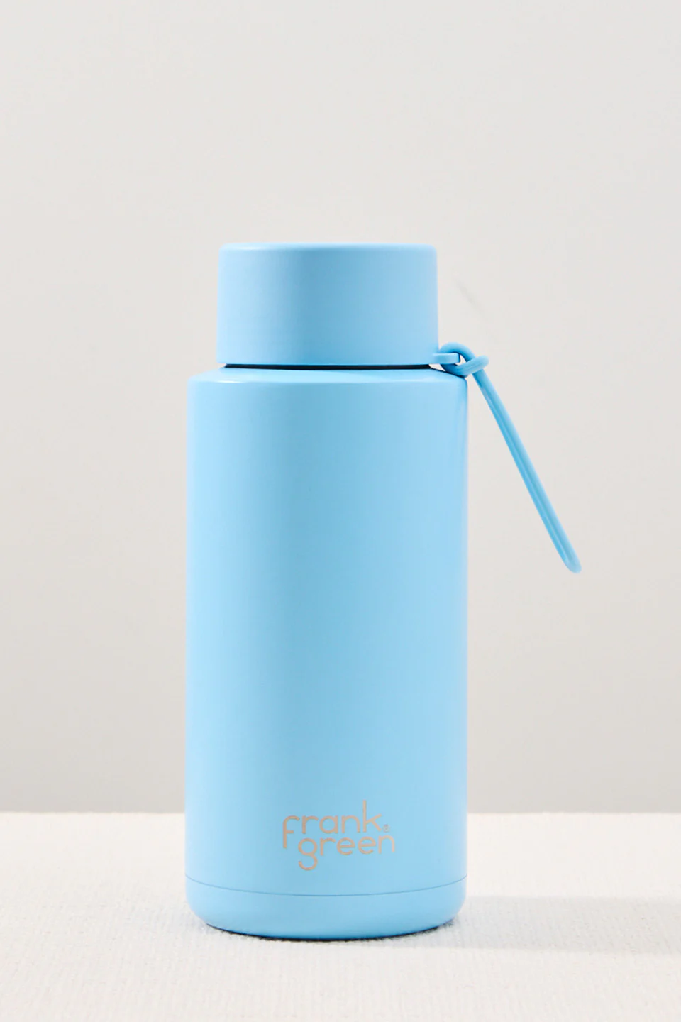 Ceramic Reusable Sky Blue 1ltr Bottle with Straw Lid