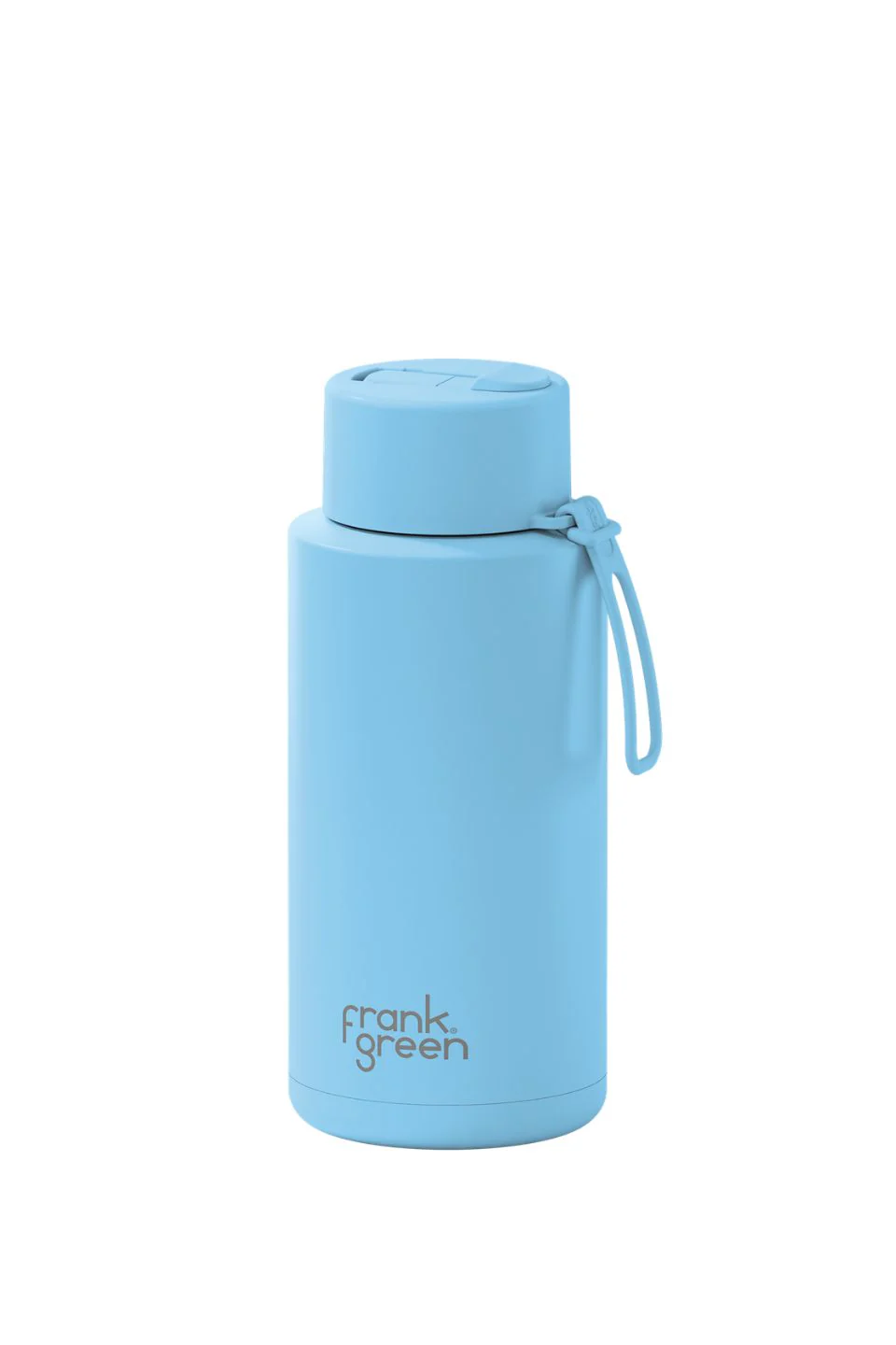 Ceramic Reusable Sky Blue 1ltr Bottle with Flip Lid - Image 2