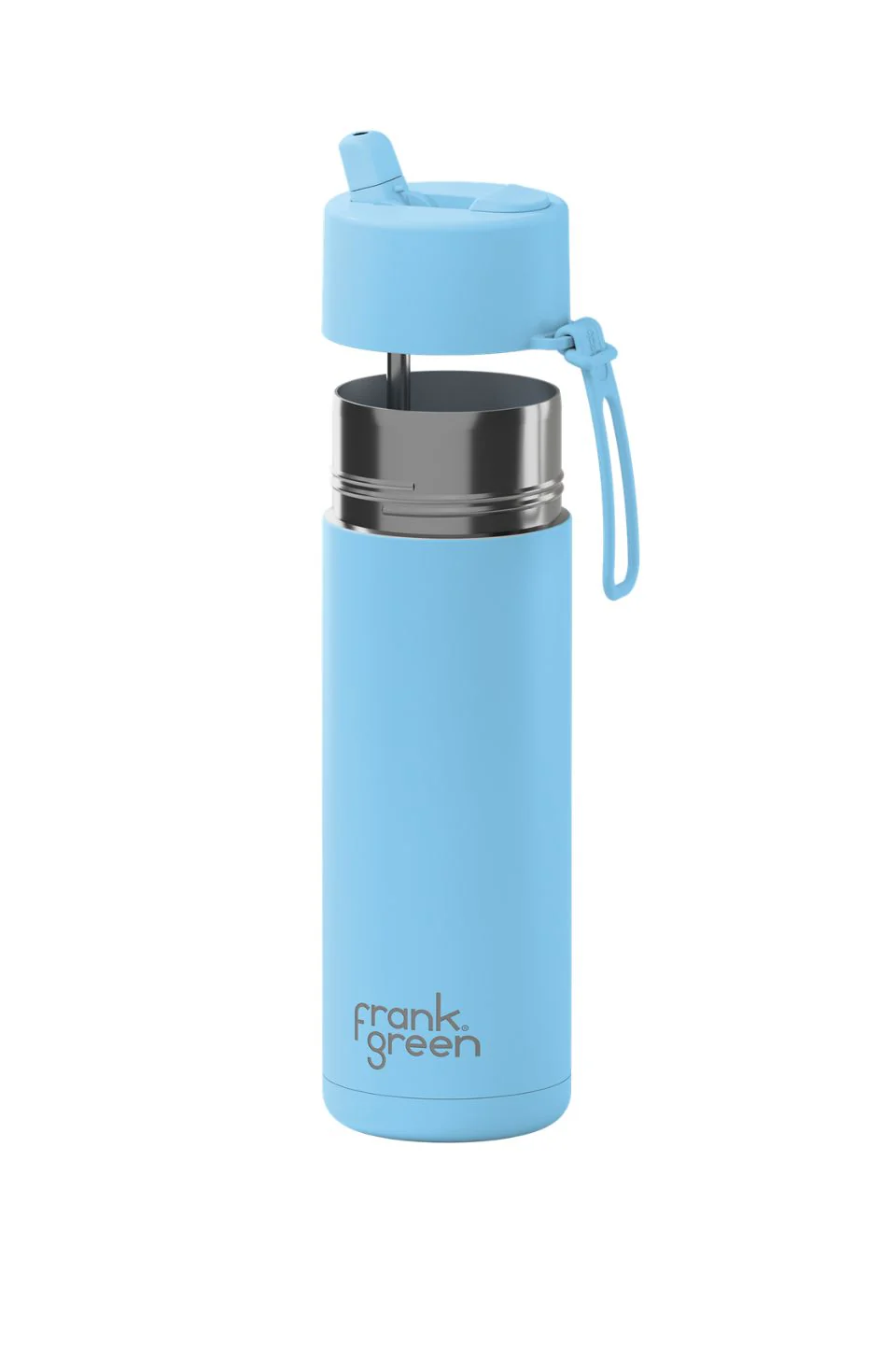 Ceramic Reusable Sky Blue 595ml Bottle with Flip Lid - Image 5