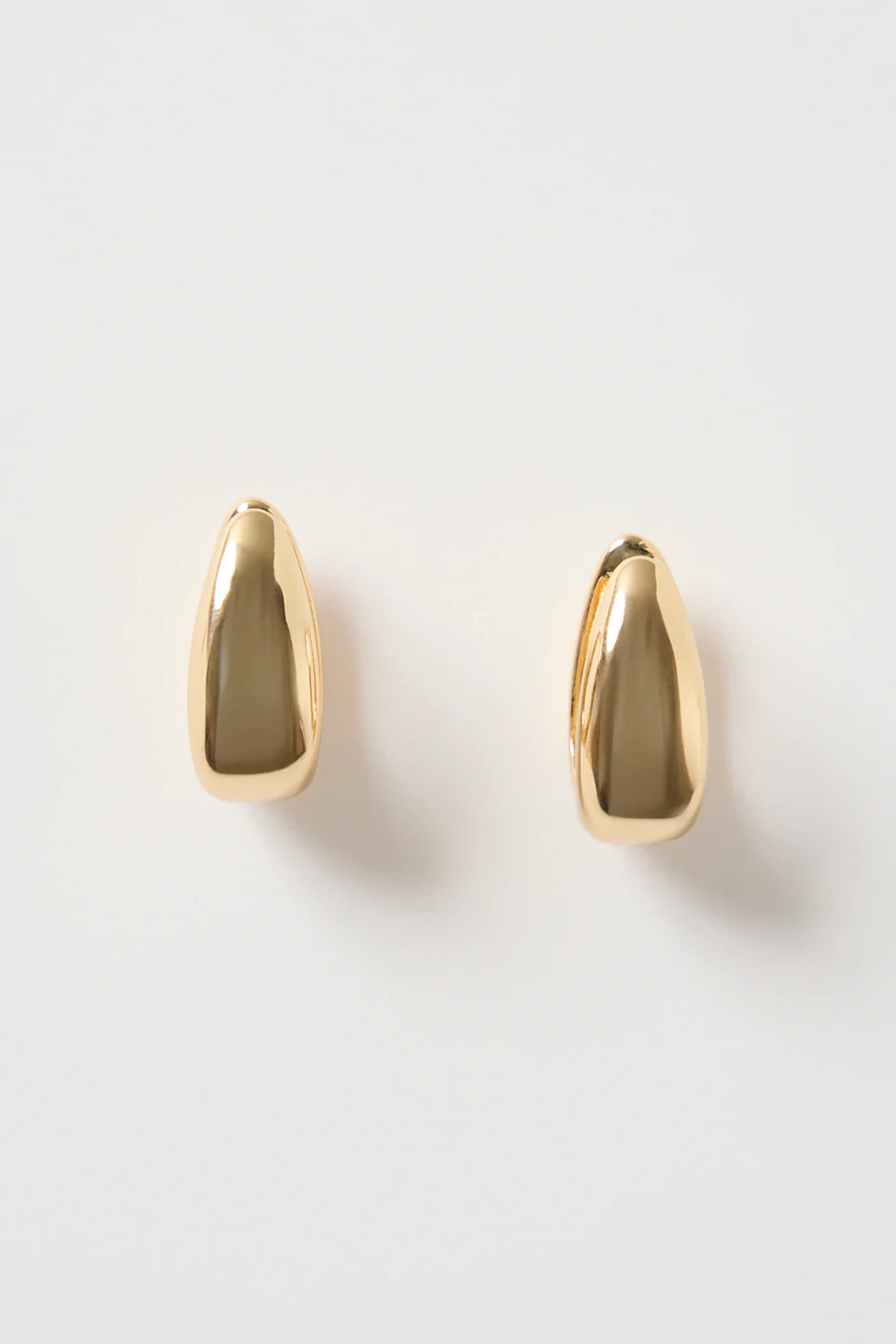 Chunky Drop Gold Hoop Earrings - Image 6