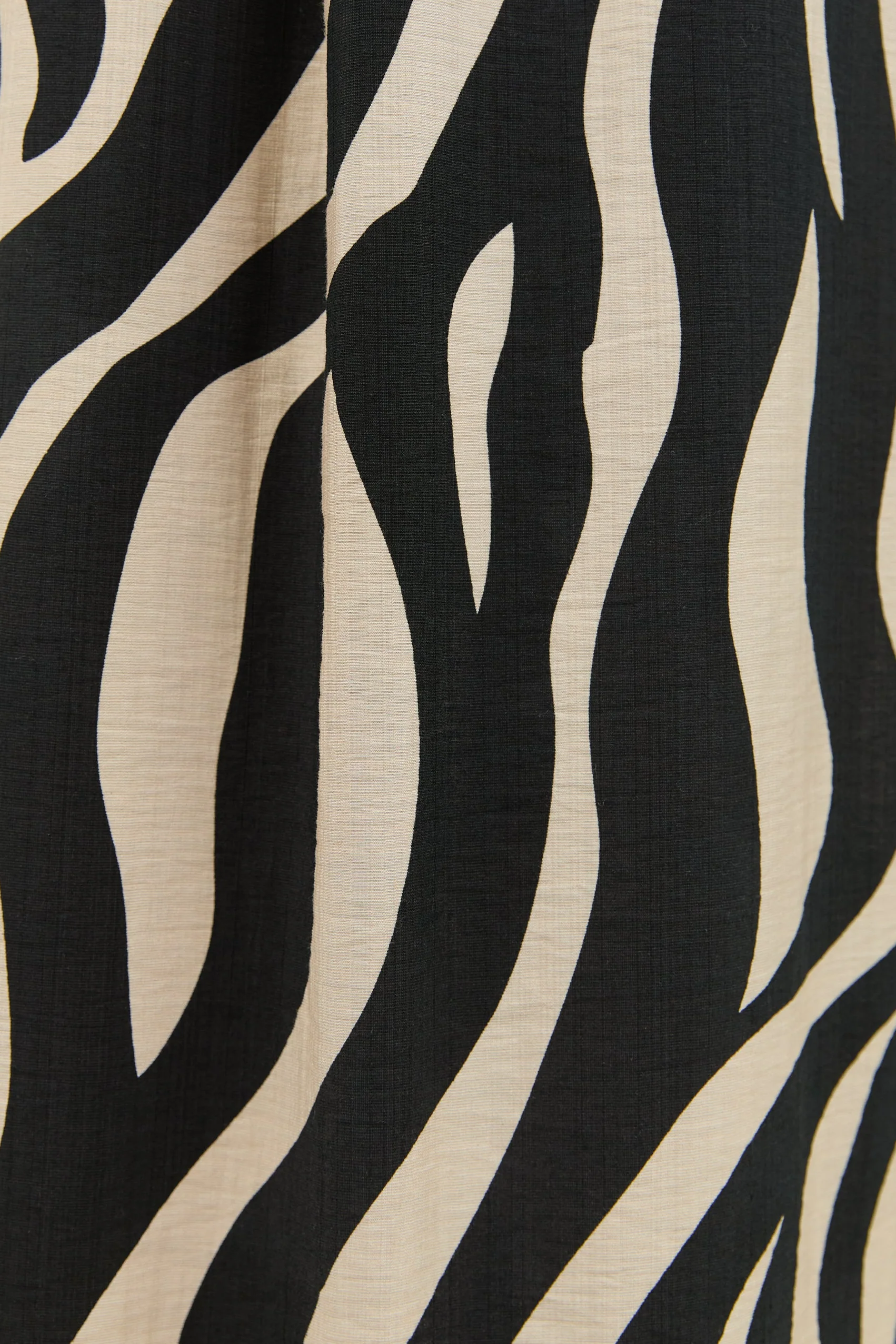 Cyprus Black and Cream Safari LS Shirt Midi Dress - Image 6