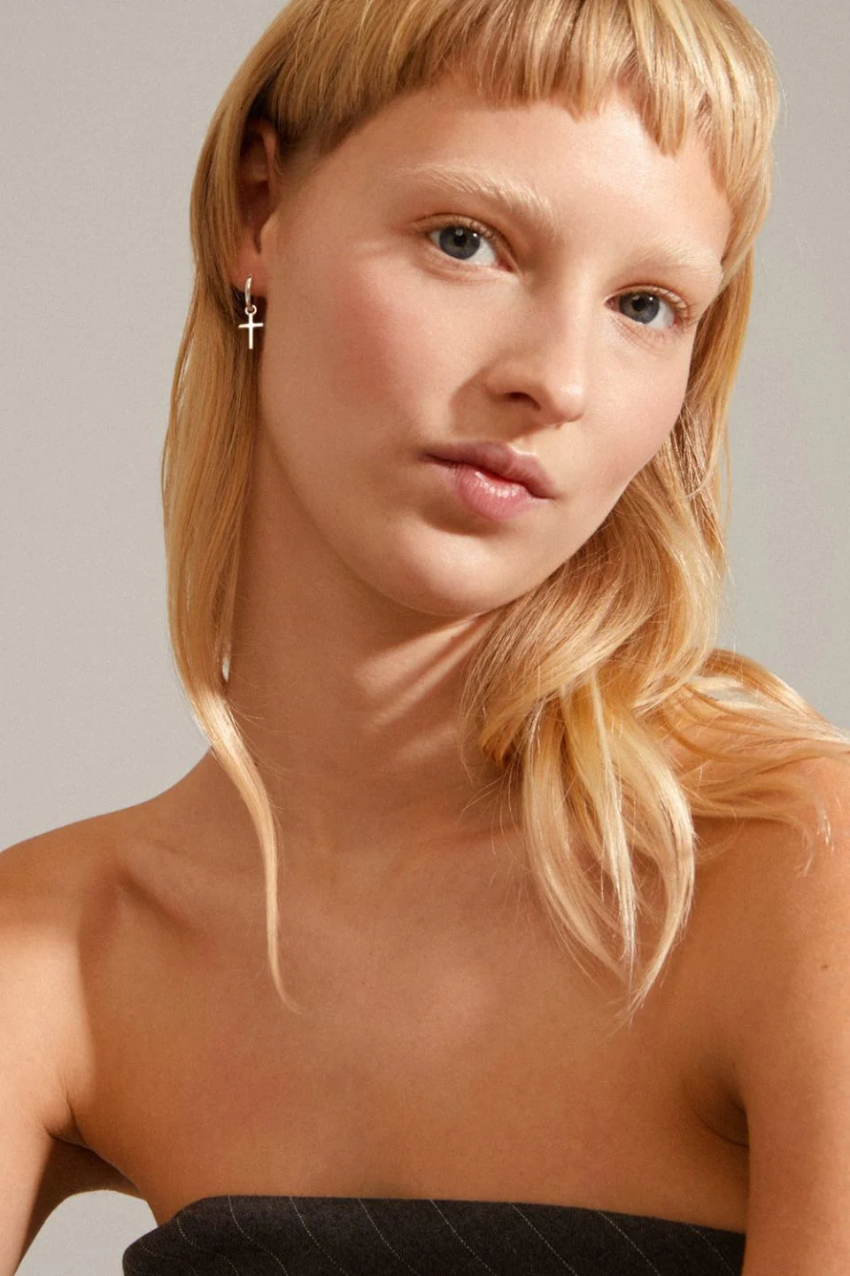 Daisy Recycled Cross Silver Earrings