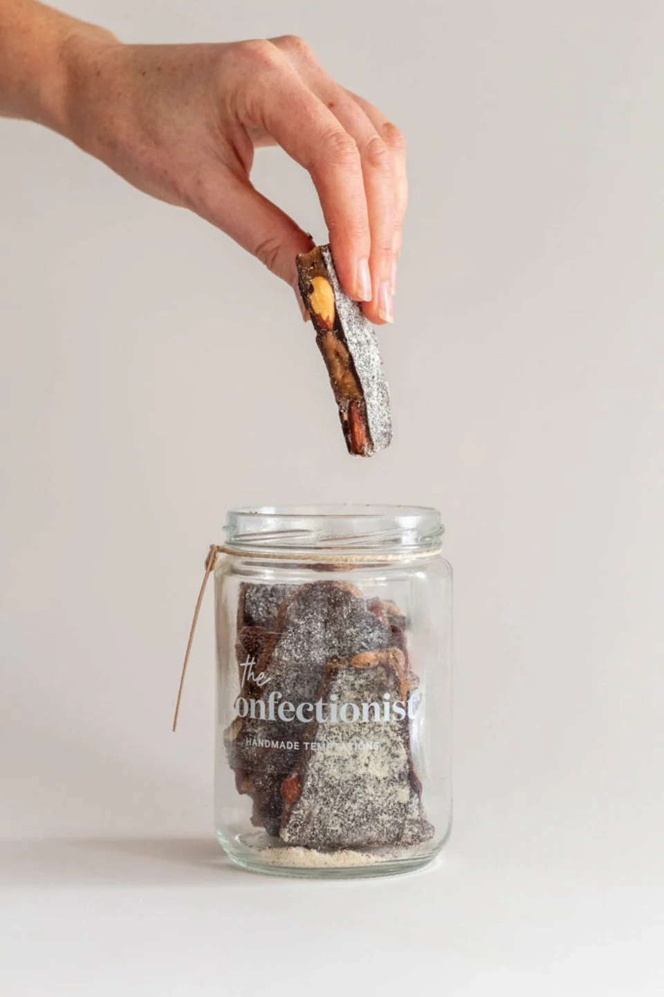 Dark Chocolate + Almond Toffee 200g Jar