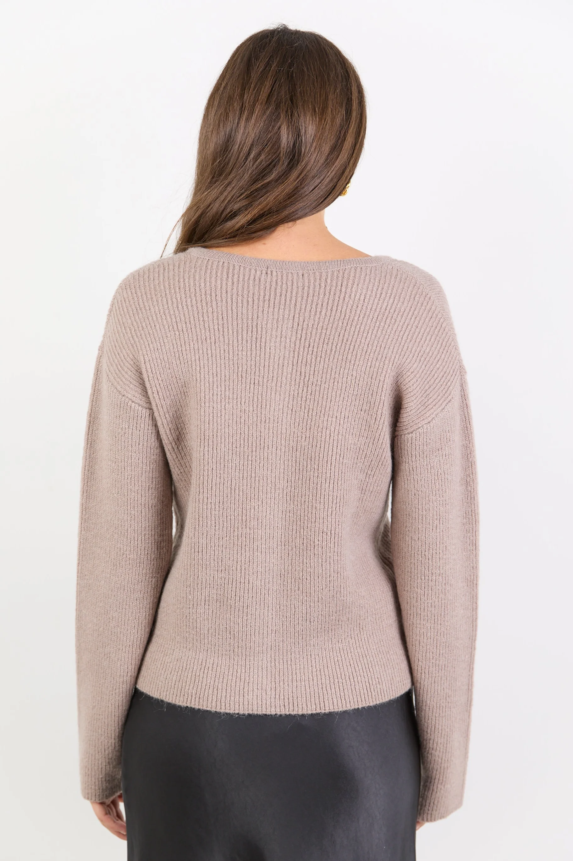 Daydream Mushroom Crewneck Rib Fluffy Cardigan - Image 6