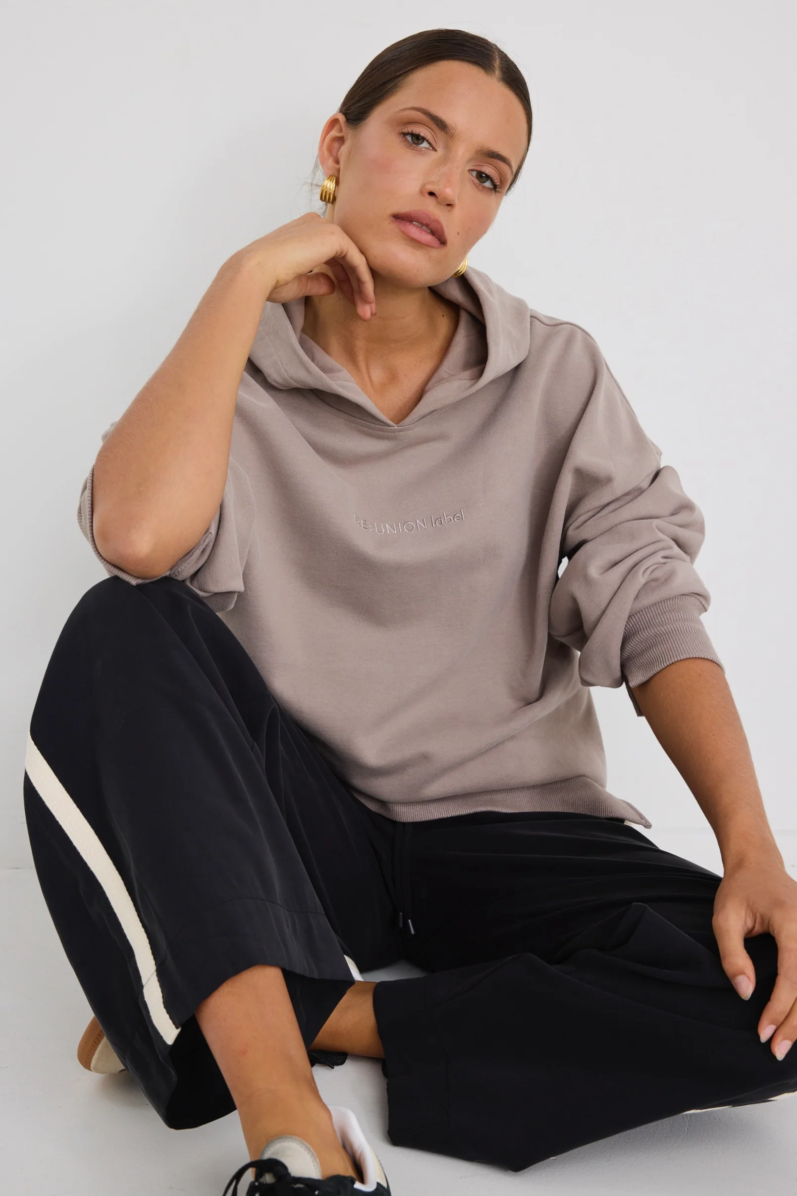 Dayton Taupe RE:UNION Label Hoodie
