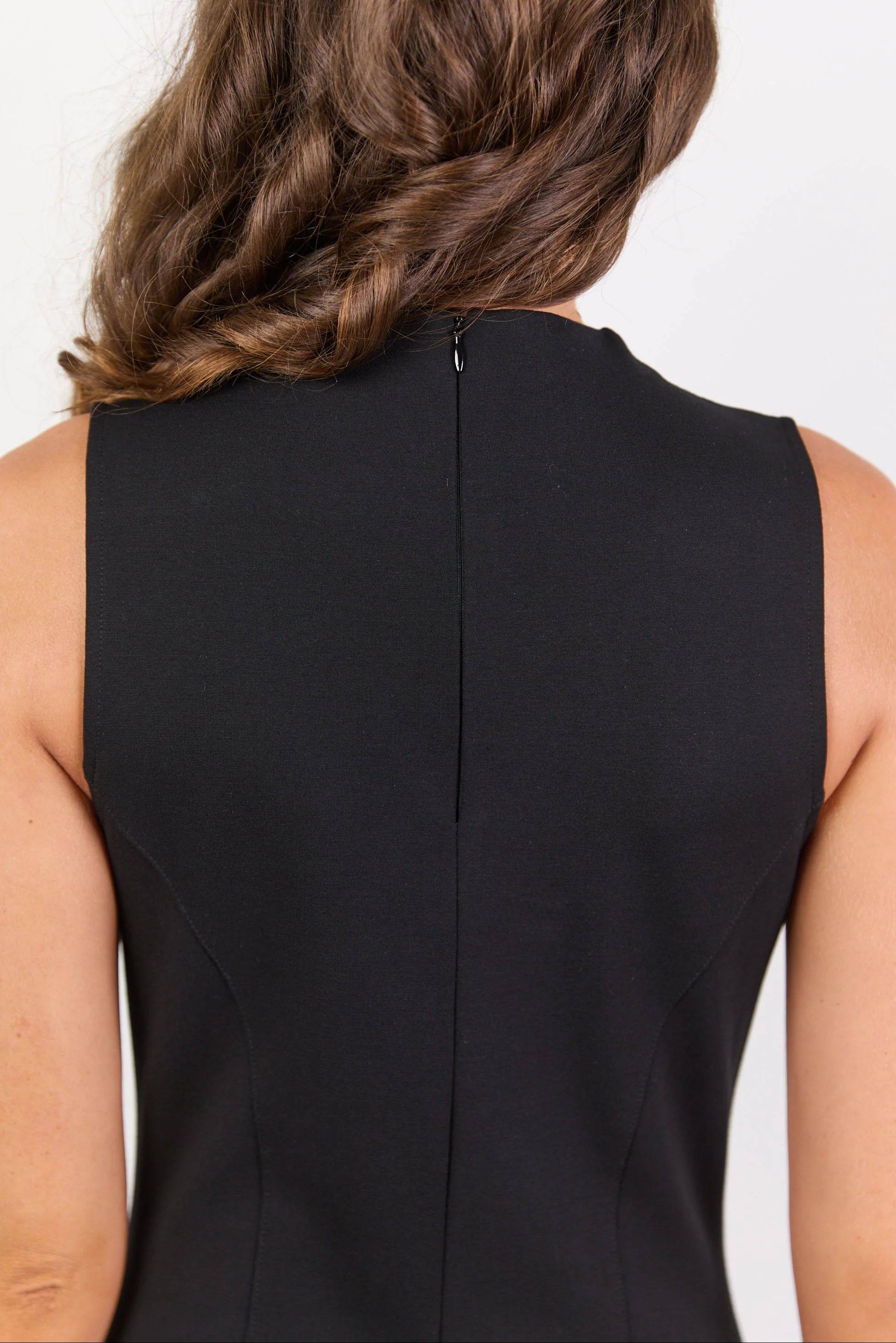 Define Black Panelled Sleeveless Maxi Dress - Image 6