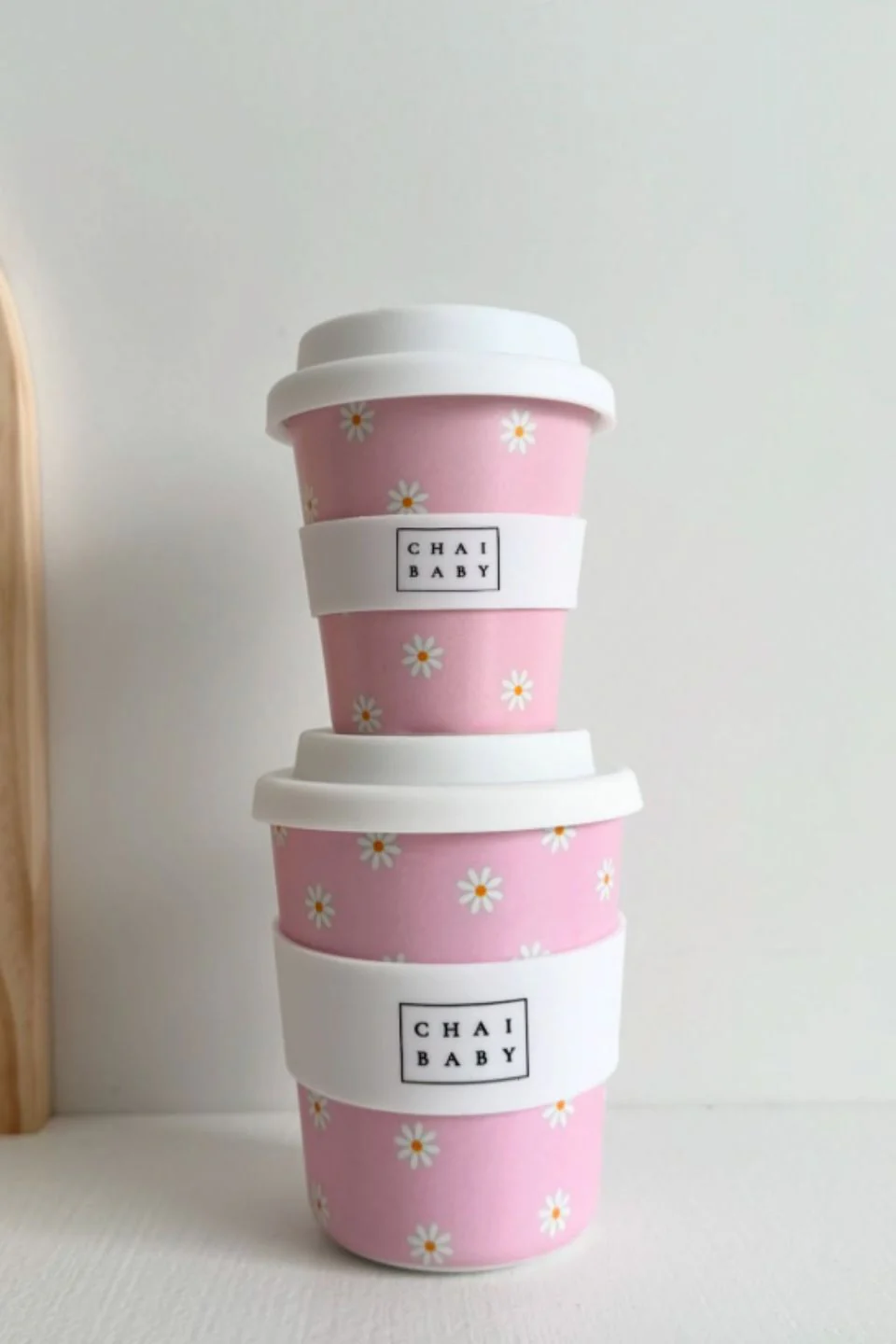 Delightful Pink Daisy Babyccino + Fluffy Cup - Image 2