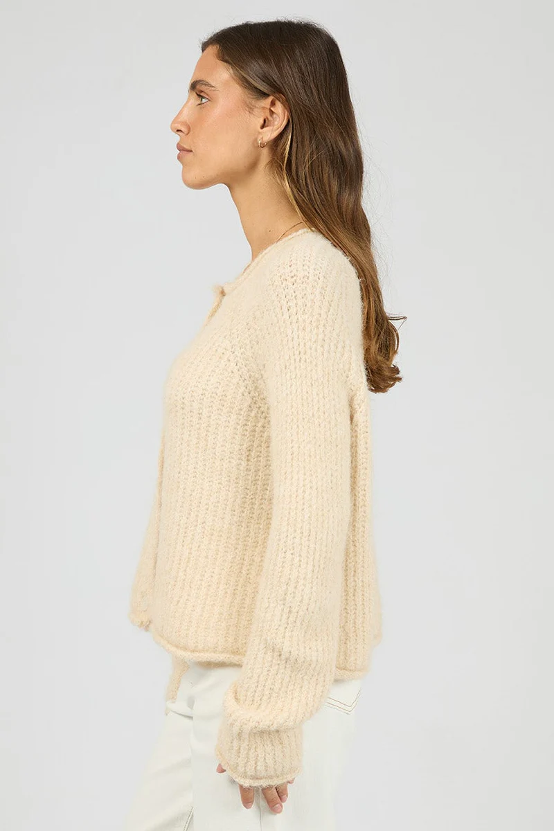 Devon Cream Crew Cardigan - Image 3