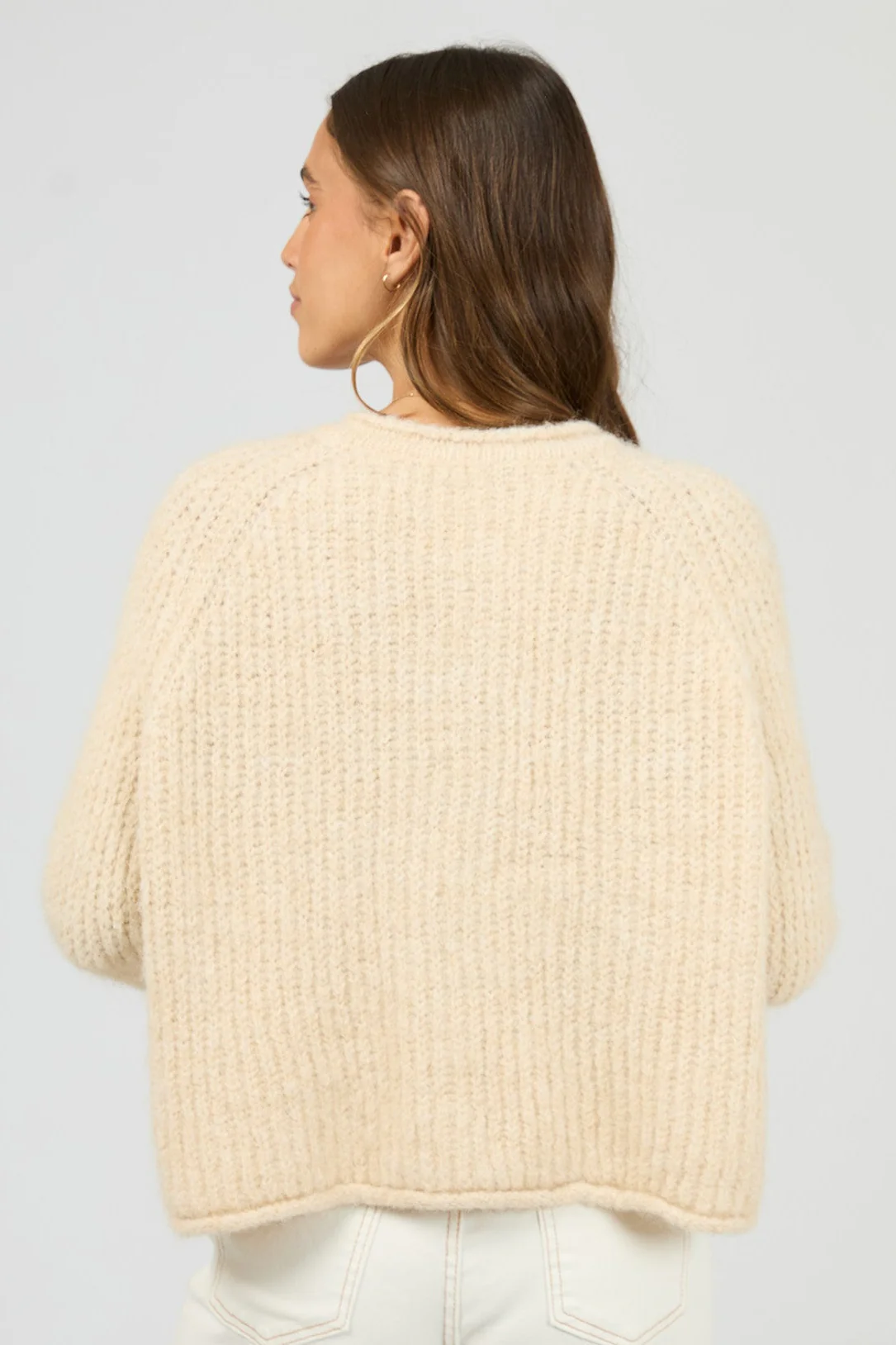 Devon Cream Crew Cardigan - Image 4