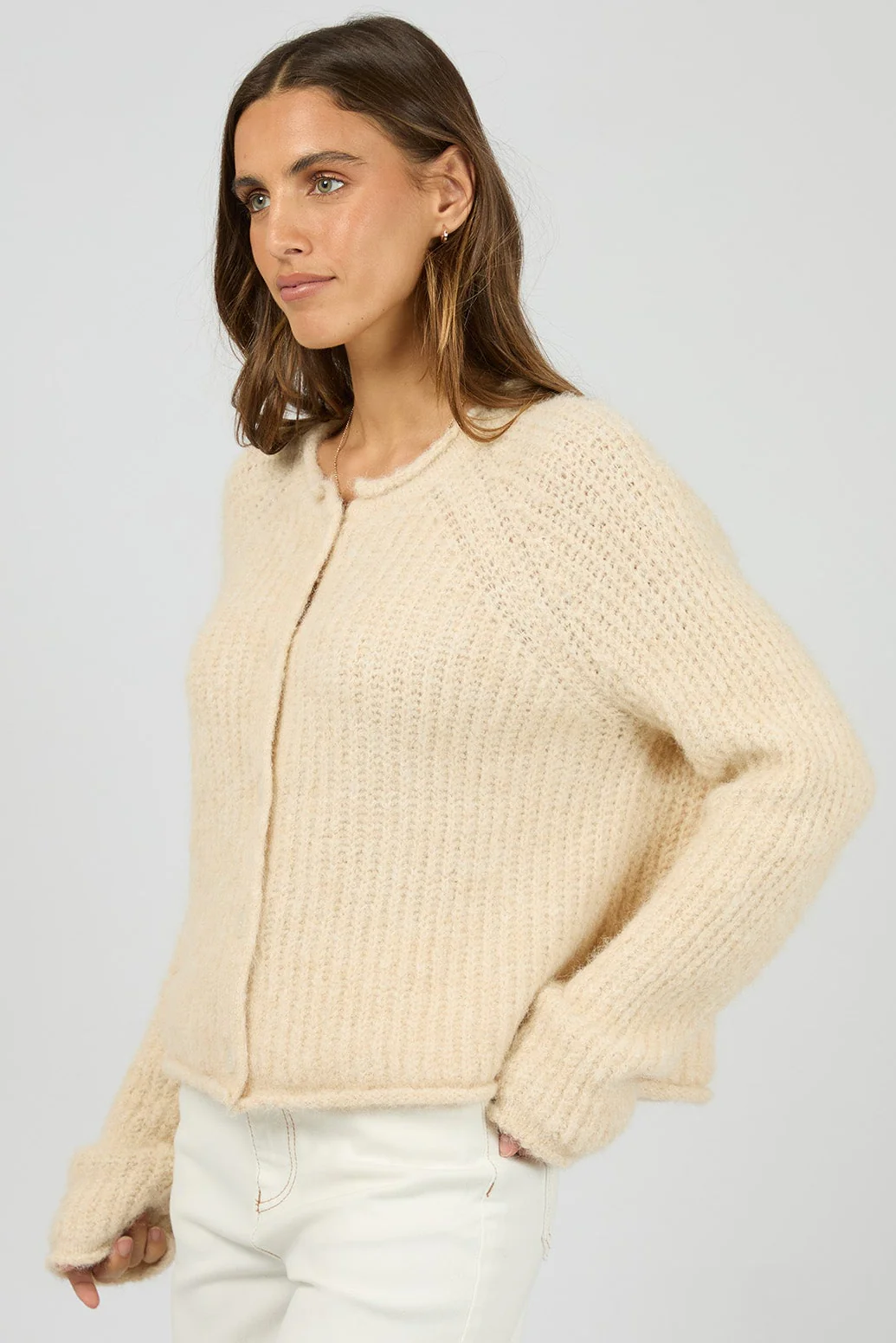 Devon Cream Crew Cardigan - Image 5